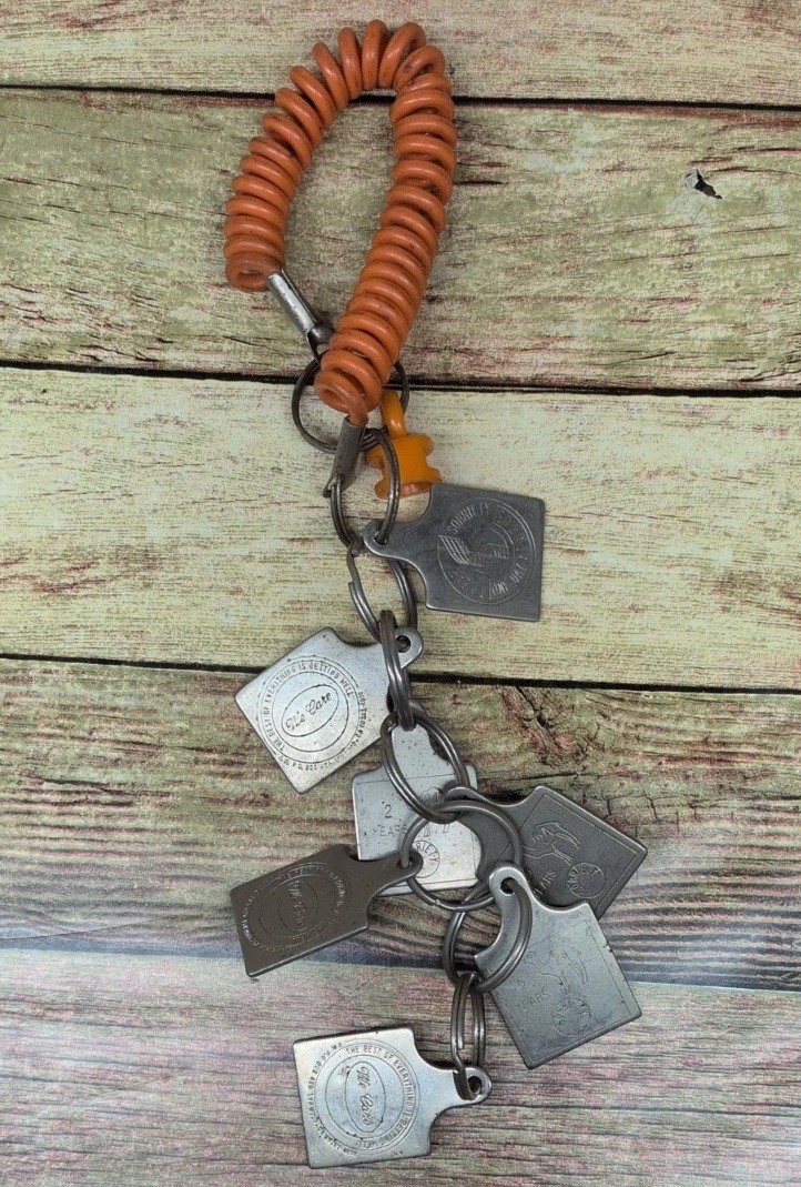 Vintage AA Sobriety Keychain Lot 30 Days 1-6 Years We Care Metal Tags Vintage AA Sobriety Keychain Lot 30 Days 1-6 Years We Care Metal Tags