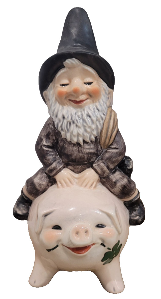 Vintage Goebel Co-Boy Figurine Chuck Riding Lucky Pig Figurine