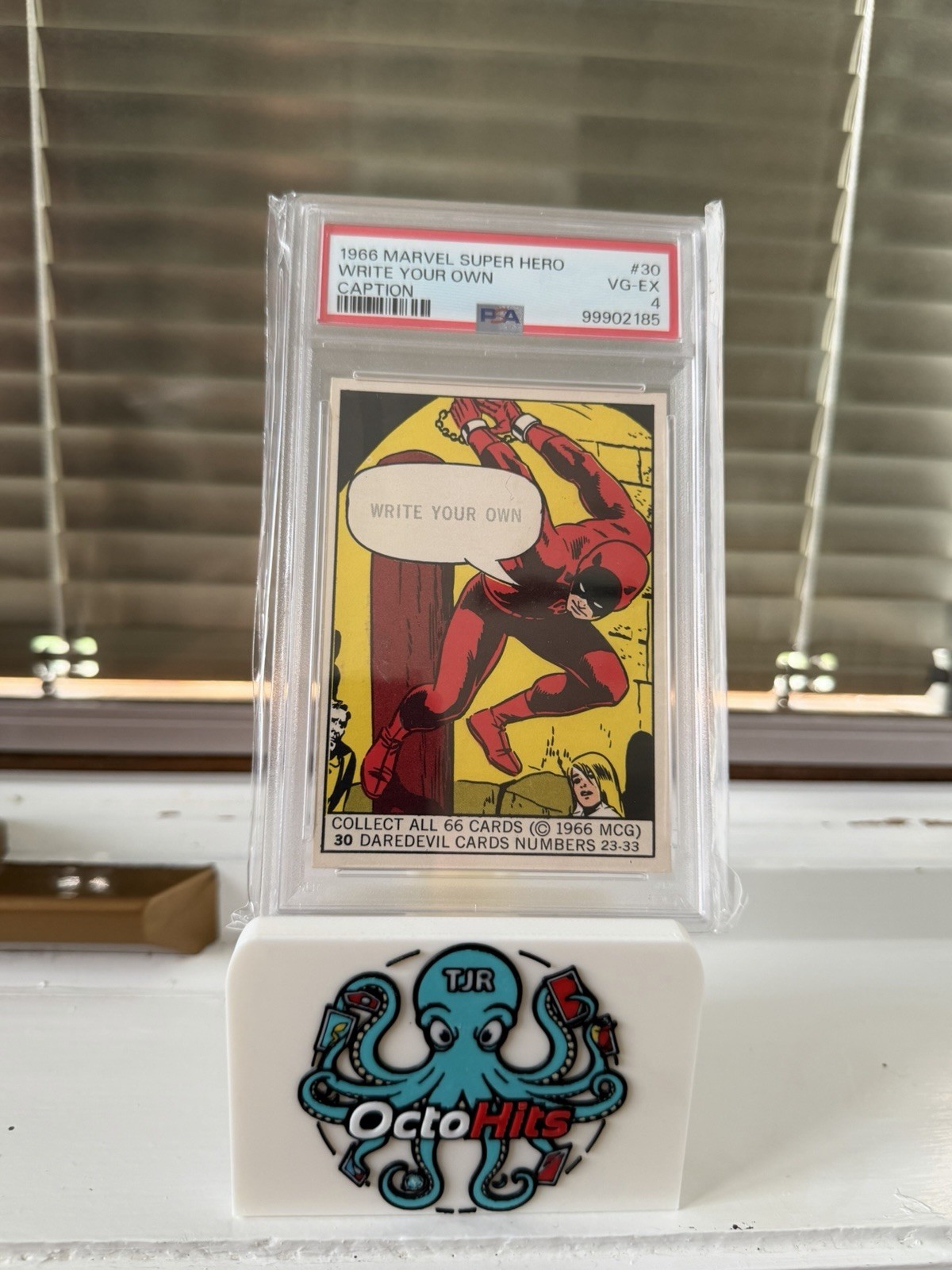 1966 Donruss MARVEL SUPER HEROES CARD #30 DAREDEVIL Write Your Own PSA 4 1966 Donruss MARVEL SUPER HEROES CARD #30 DAREDEVIL Write Your Own PSA 4