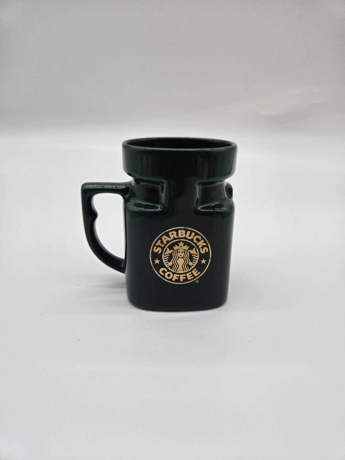 Vintage Starbucks Coffee Travel Cup ToGo Mug Golden Mermaid Siren Logo with Lid