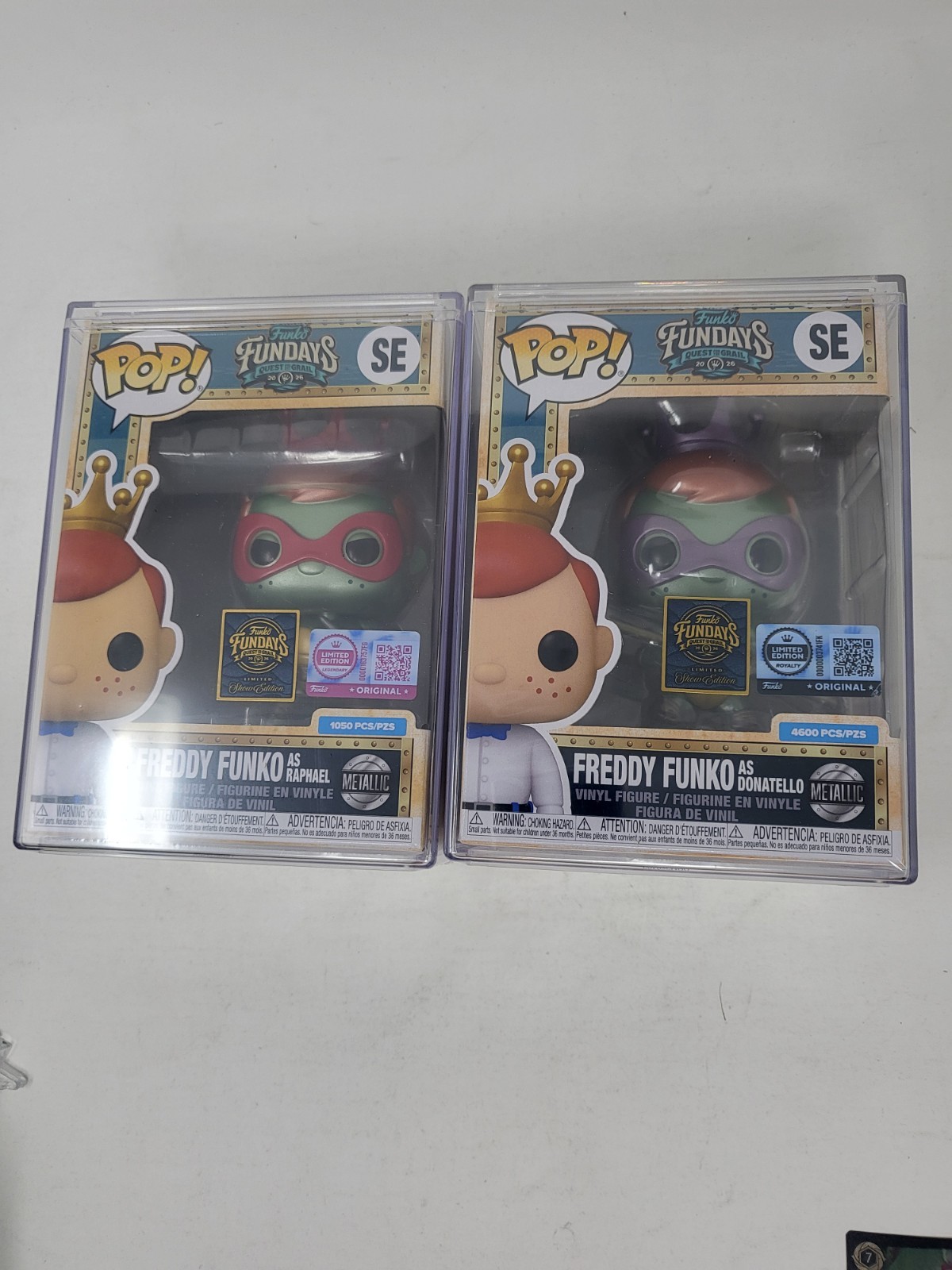 Funko Pop Freddy Funko as Raphael & Donatello Fundays Metallic BUNDLE Funko Pop Freddy Funko as Raphael & Donatello Fundays Metallic BUNDLE