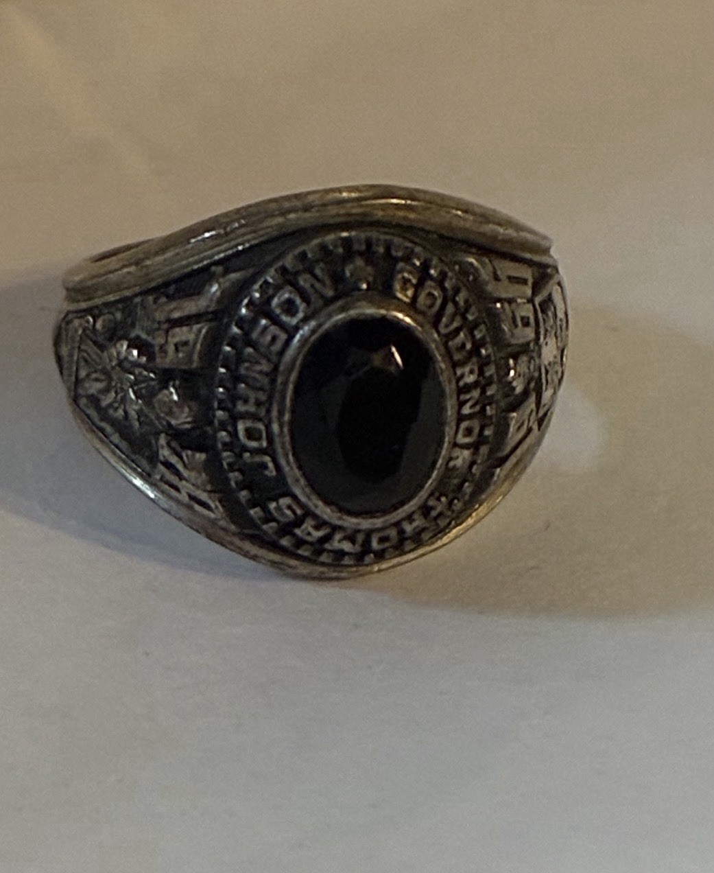 Vintage 1978 Thomas Johnson Governor Sterling Silver Class Ring Stone Vintage 1978 Thomas Johnson Governor Sterling Silver Class Ring Stone