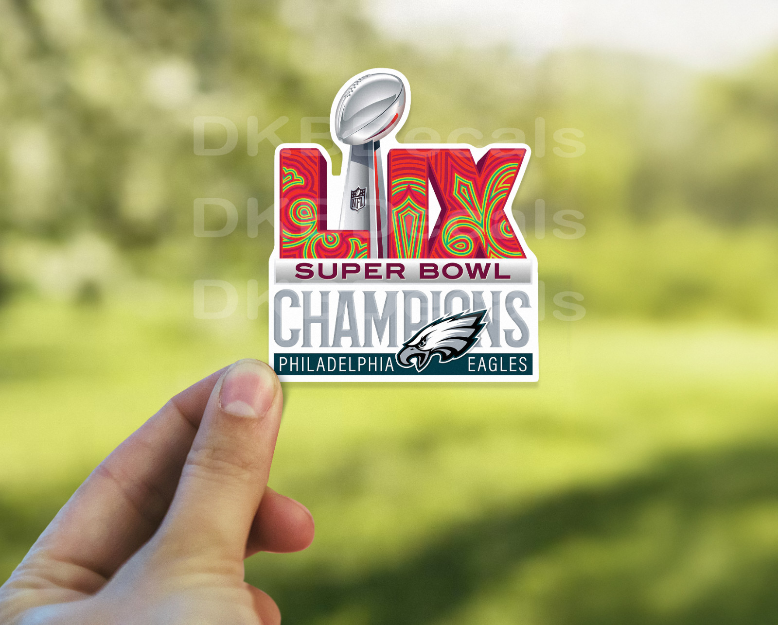 Philadelphia Eagles - Super Bowl LIX Champions 3.5" x 3" Glossy Vinyl Sticker Philadelphia Eagles - Super Bowl LIX Champions 3.5" x 3" Glossy Vinyl Sticker