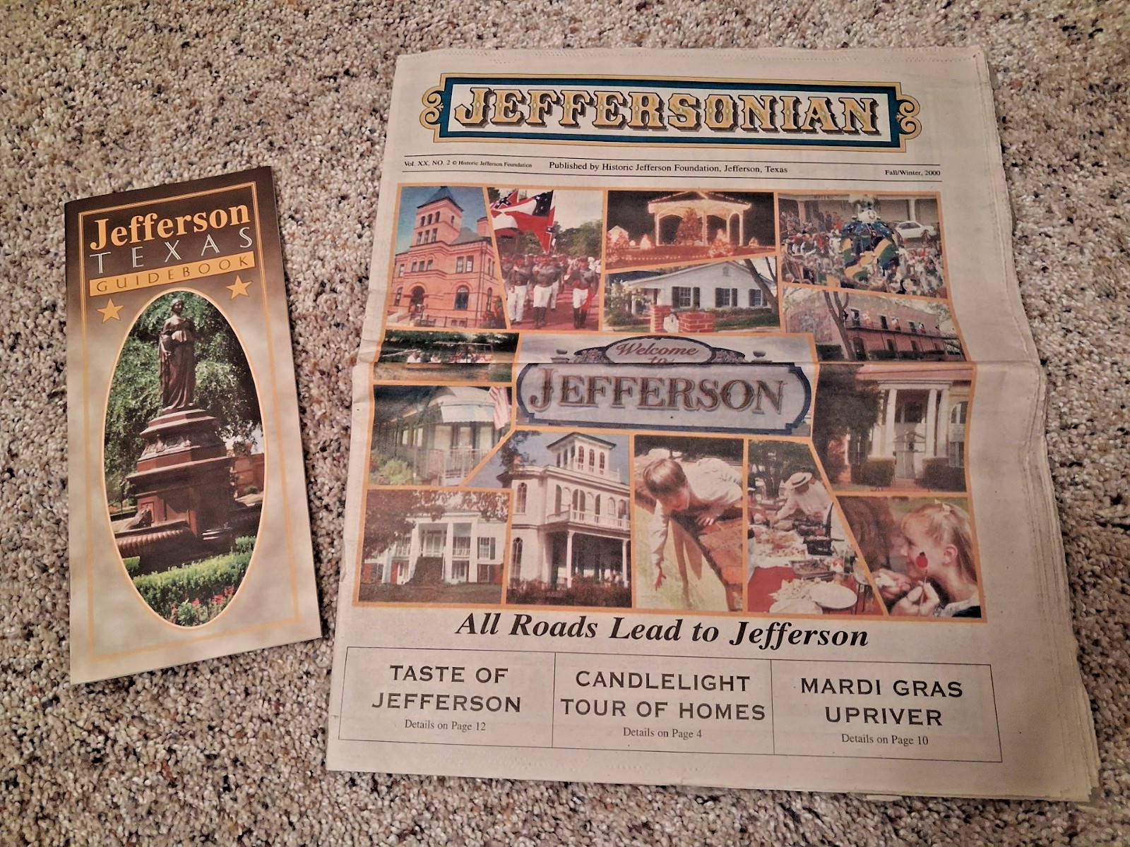 Jefferson Texas Guidebook Travel Brochure Historic Jeffersonian Newspaper 2000 Jefferson Texas Guidebook Travel Brochure Historic Jeffersonian Newspaper 2000