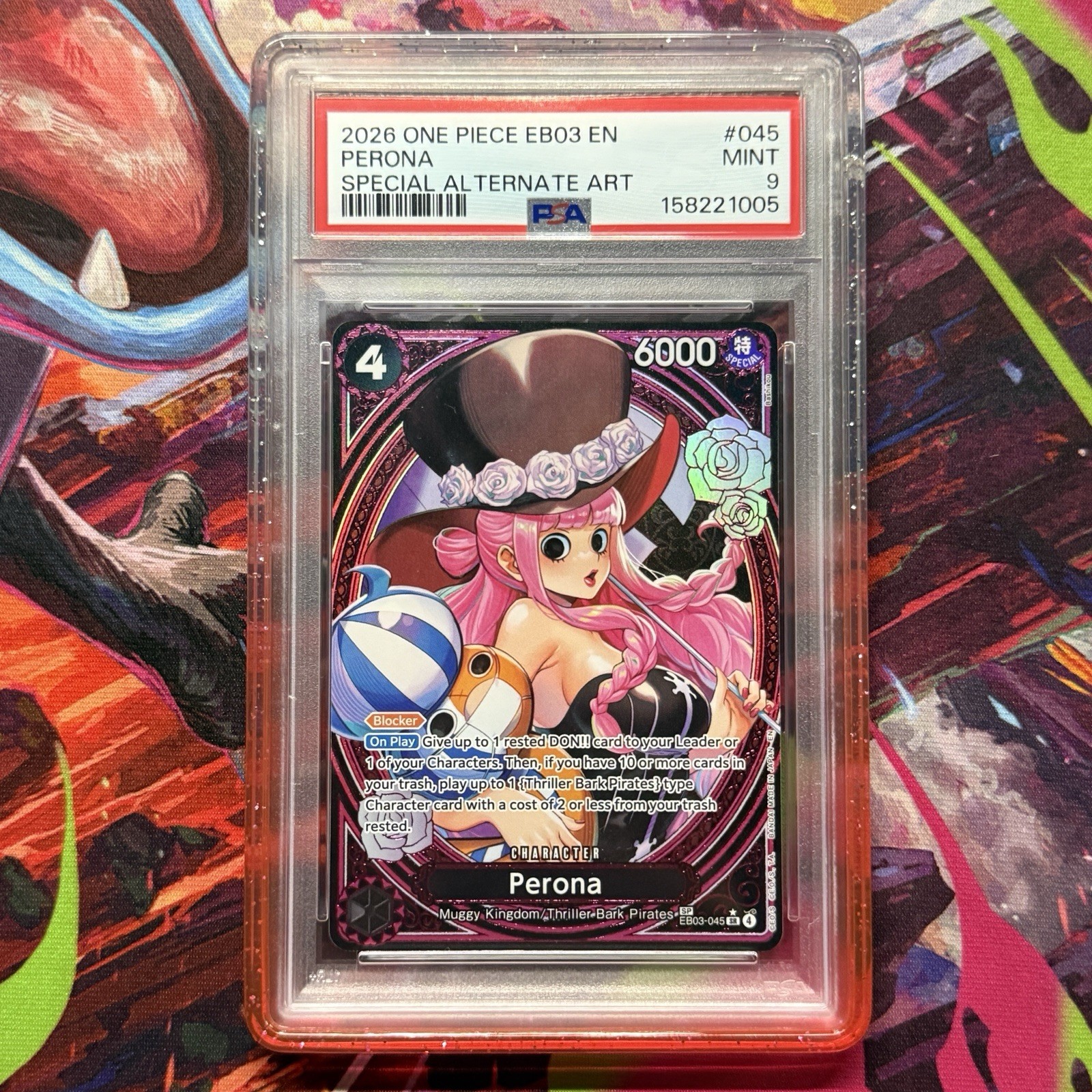 Perona EB03-045 SP Heroines PSA 9 ENGLISH One Piece CCG Perona EB03-045 SP Heroines PSA 9 ENGLISH One Piece CCG