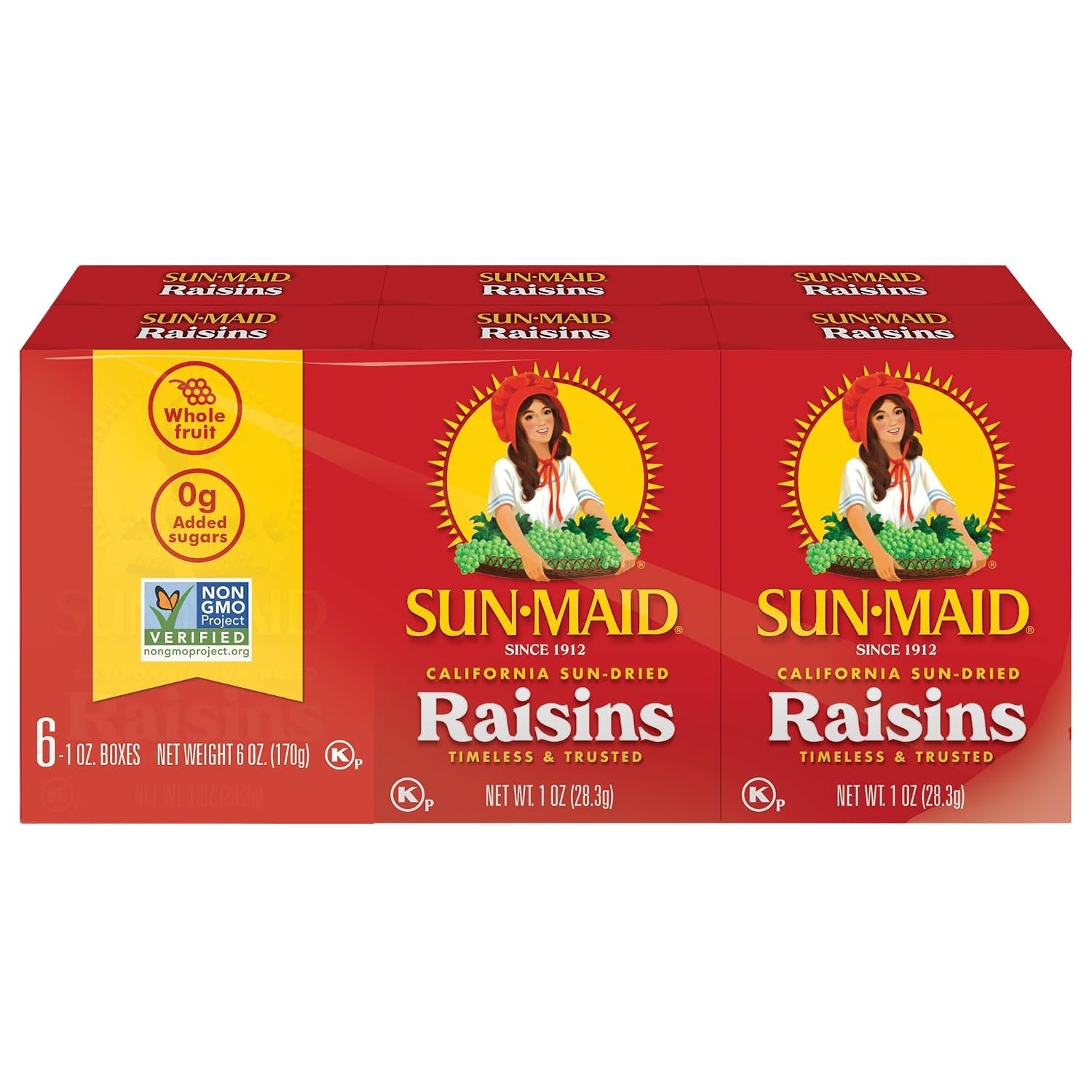 Sun-Maid California Sun-Dried Raisins (6PK) 1 oz Snack-Size Box - Dried Fruit Sn Sun-Maid California Sun-Dried Raisins (6PK) 1 oz Snack-Size Box - Dried Fruit Sn