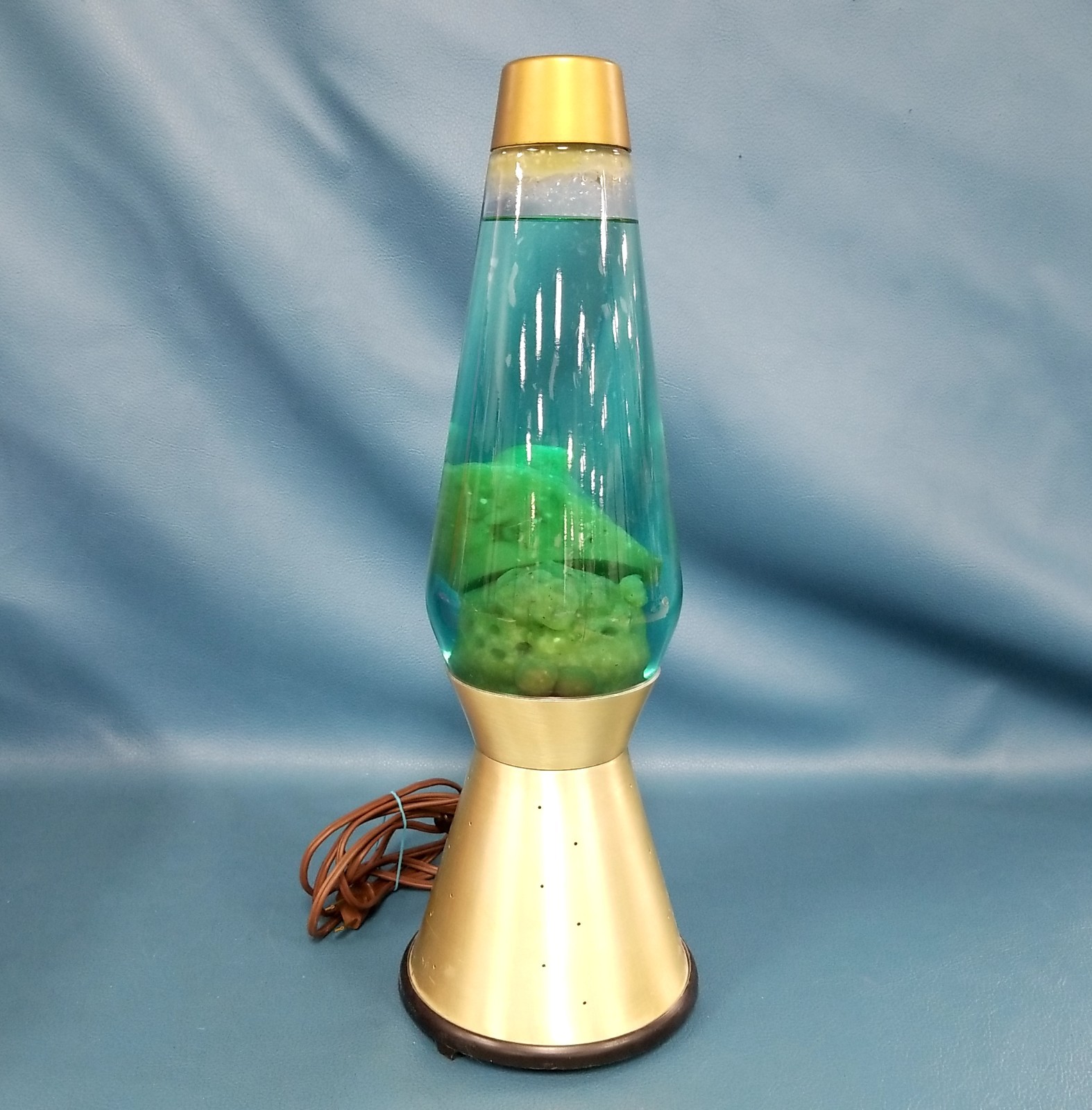 Vintage 70s Lava Lite Gold Starlight Lava Lamp - 17" Tall