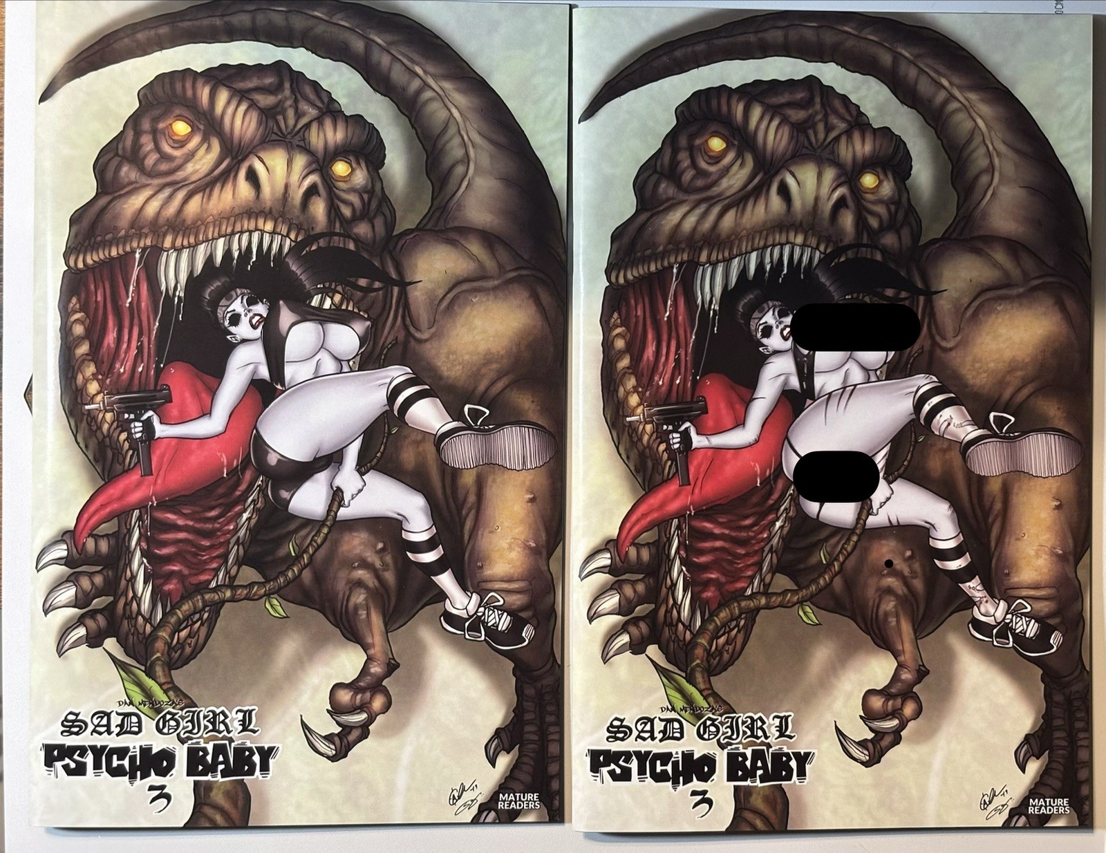 Dan Mendoza Sad Girl Psycho Baby #3 David Harrigan Variant set NM Dan Mendoza Sad Girl Psycho Baby #3 David Harrigan Variant set NM