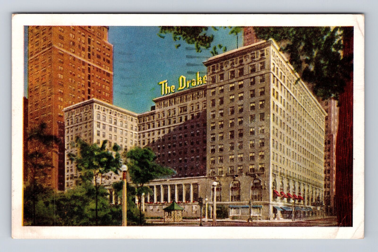 Chicago IL-Illinois, Drake Hotel, Advertising, Antique Vintage Souvenir Postcard