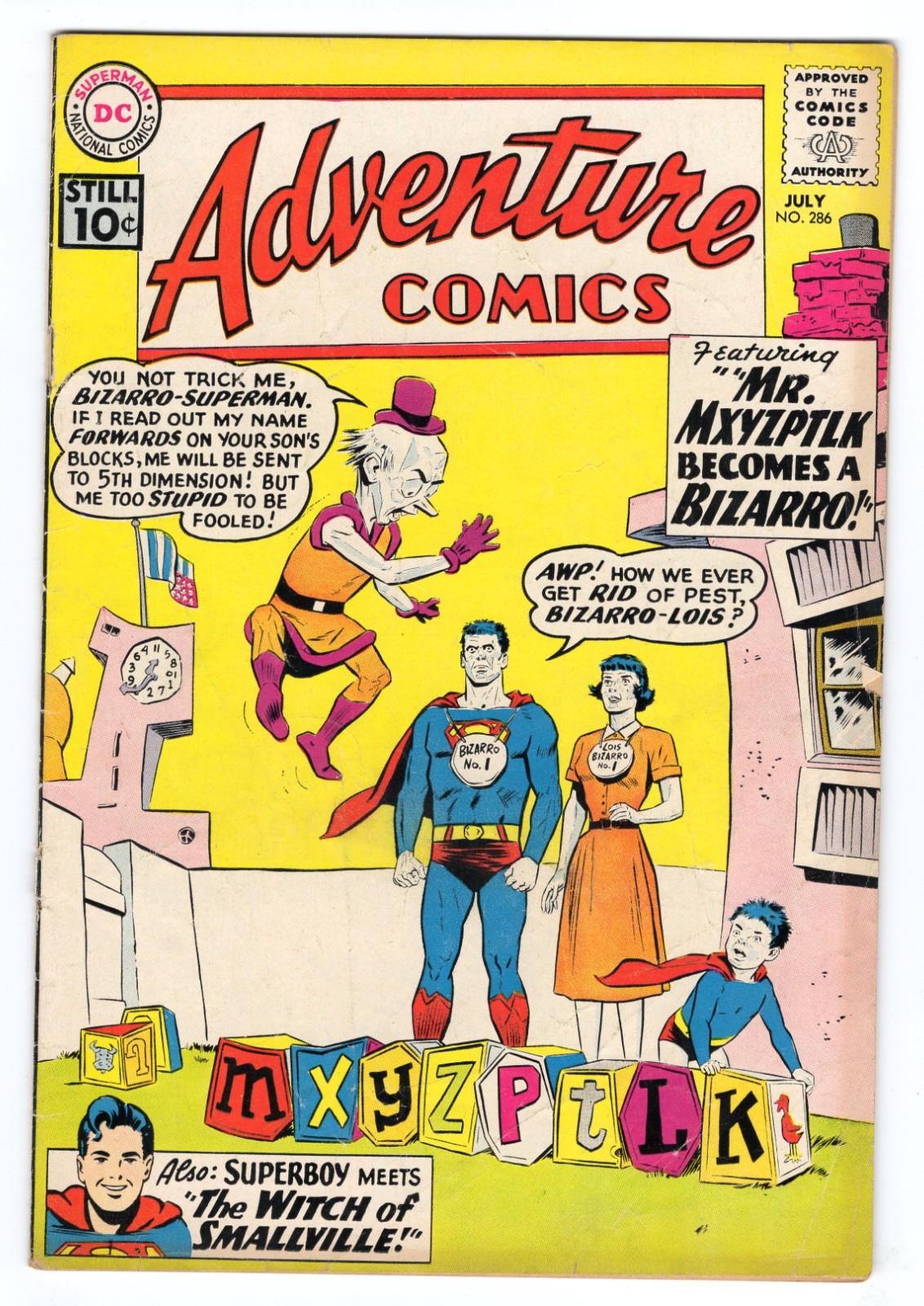 Adventure Comics 286 1961 DC Comics Qualified VG 4.0 Superboy Bizarro Lana Lang Adventure Comics 286 1961 DC Comics Qualified VG 4.0 Superboy Bizarro Lana Lang