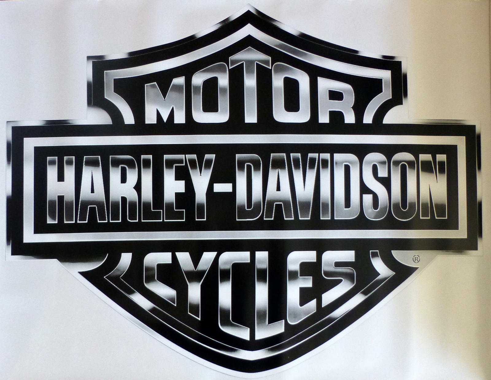 Harley Davidson Silver Bar & Shield Extra Large Trailer Decal Sticker 29" x 37" Harley Davidson Silver Bar & Shield Extra Large Trailer Decal Sticker 29" x 37"