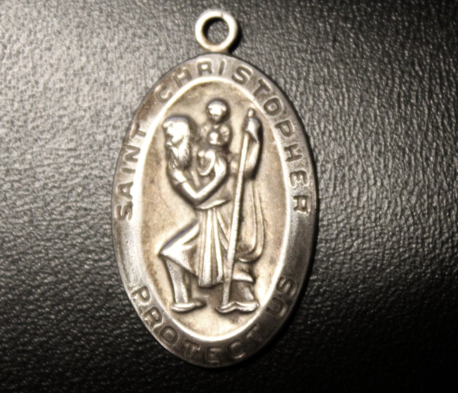 Old Antique SAINT CHRISTOPHER Sterling Silver Pendant Old Antique SAINT CHRISTOPHER Sterling Silver Pendant