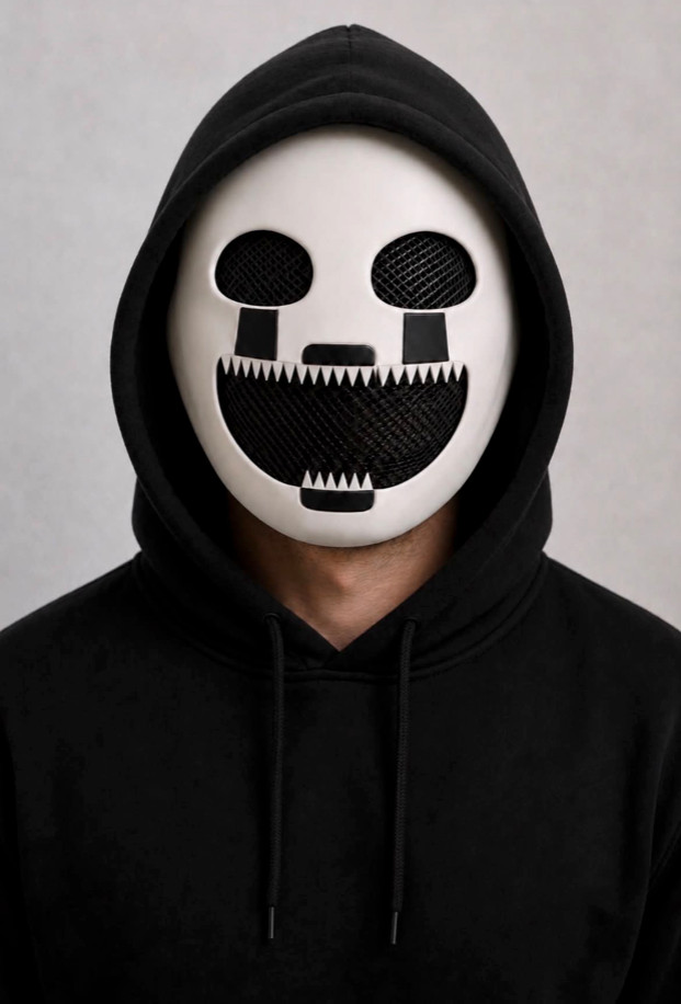 Premium Wearable Marionette / Puppet Mask Black/white Premium Wearable Marionette / Puppet Mask Black/white