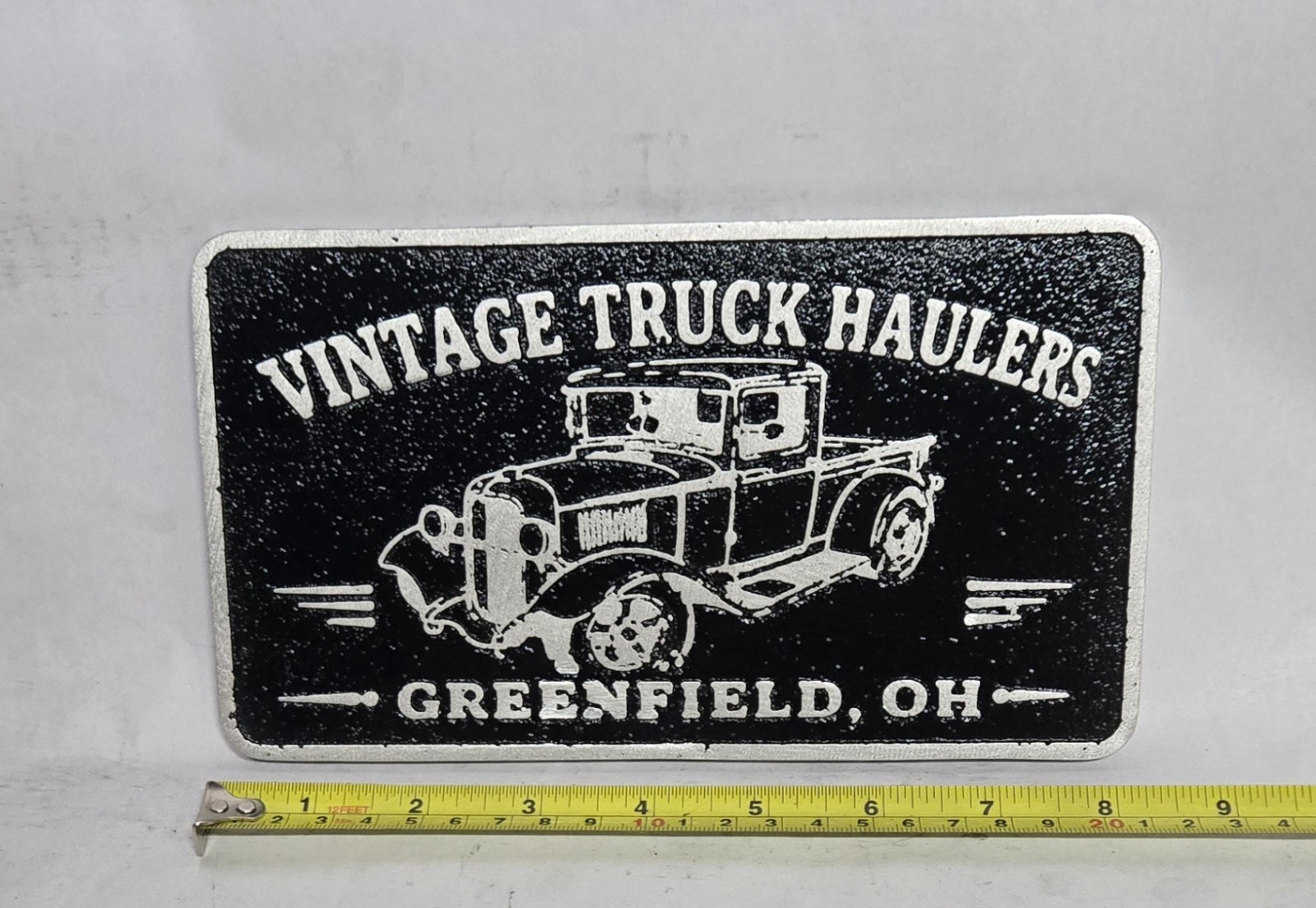 Vintage Truck Haulers Greenfield, OH Cast Aluminum Car Club Plaque Vintage Truck Haulers Greenfield, OH Cast Aluminum Car Club Plaque