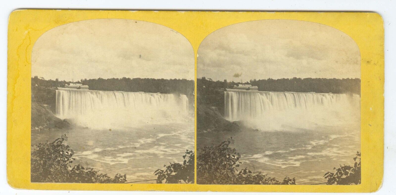 G0836~ Niagara – c.1870s American Falls Stereoview – by H. Ropes & Co NY