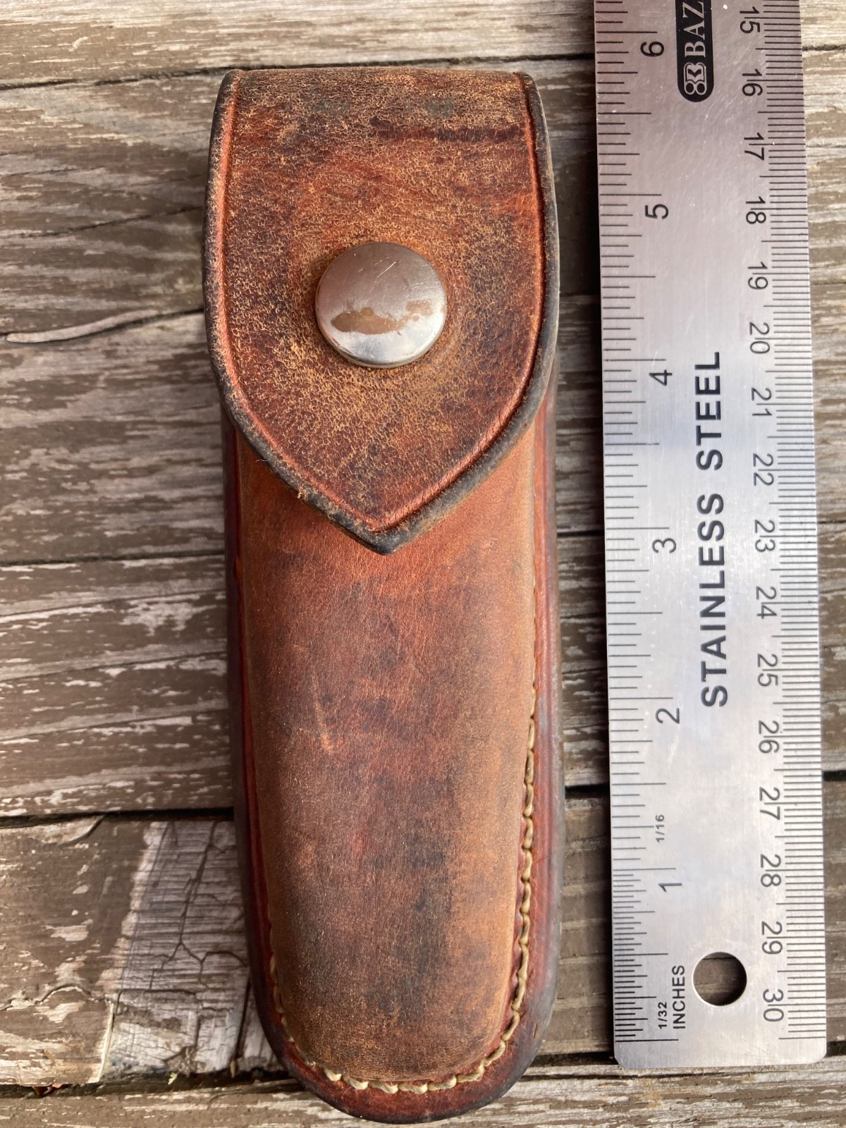 Vintage Gerber Folding Hunter Knife Leather Sheath Only Vintage Gerber Folding Hunter Knife Leather Sheath Only