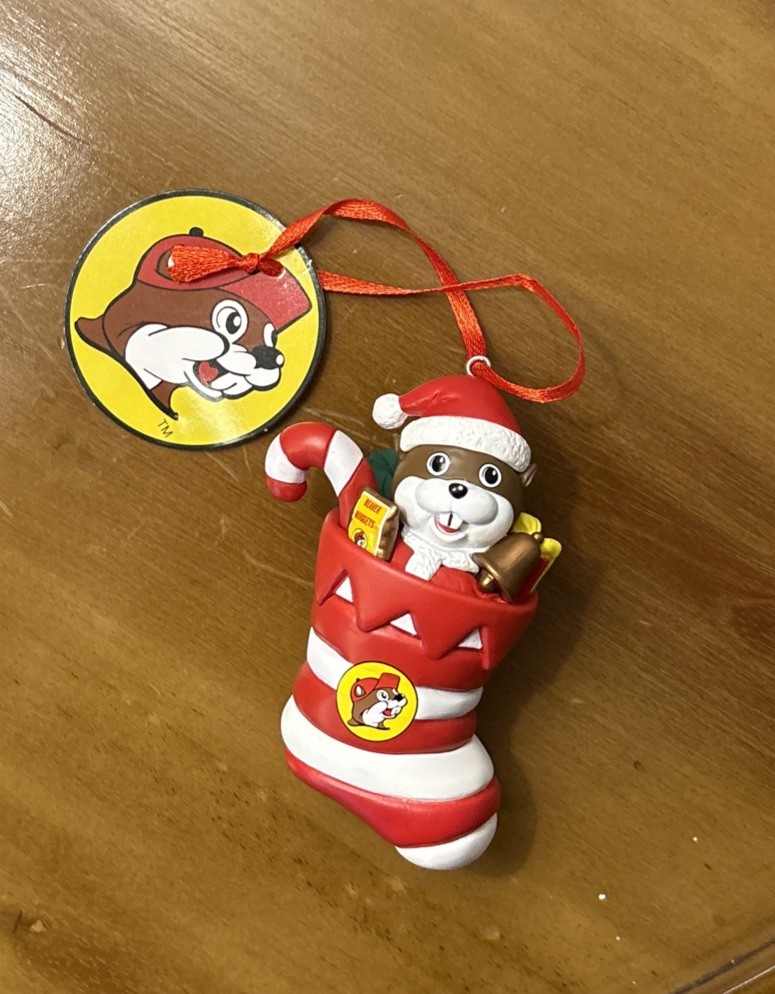 Buc-ee’s Christmas Ornament- Santa Bucee In Stocking