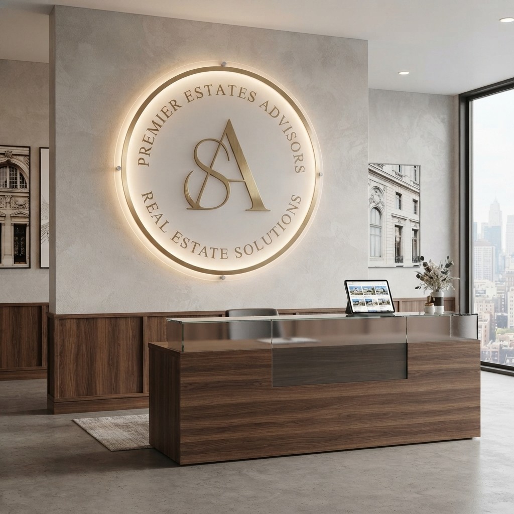 Custom Round Acrylic Backlit LED Sign | Business Logo Wall Decor Display Modern Custom Round Acrylic Backlit LED Sign | Business Logo Wall Decor Display Modern