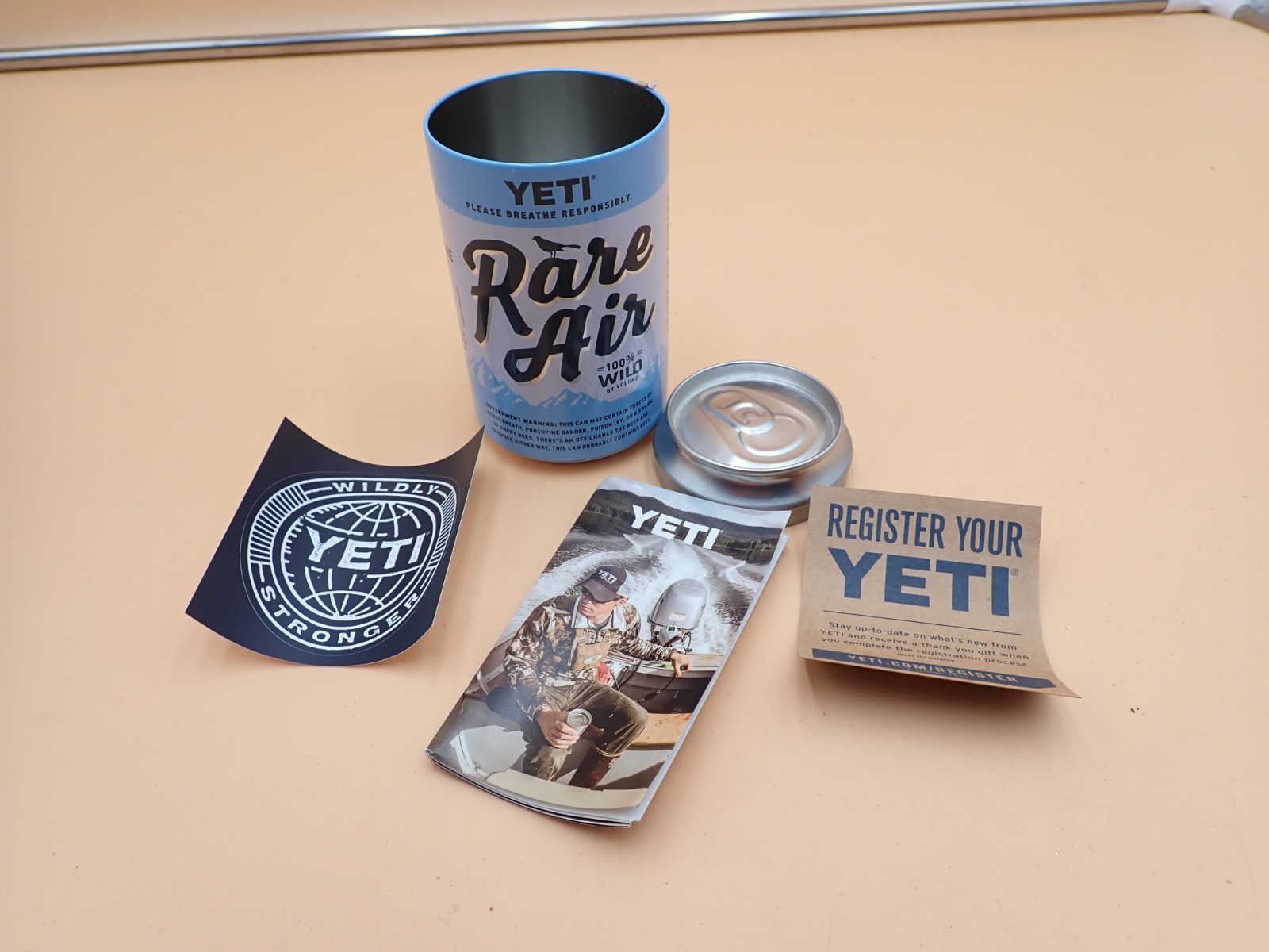 New YETI Rare Air Limited Edition 12 OZ Stash Can with sticker and paperwork New YETI Rare Air Limited Edition 12 OZ Stash Can with sticker and paperwork