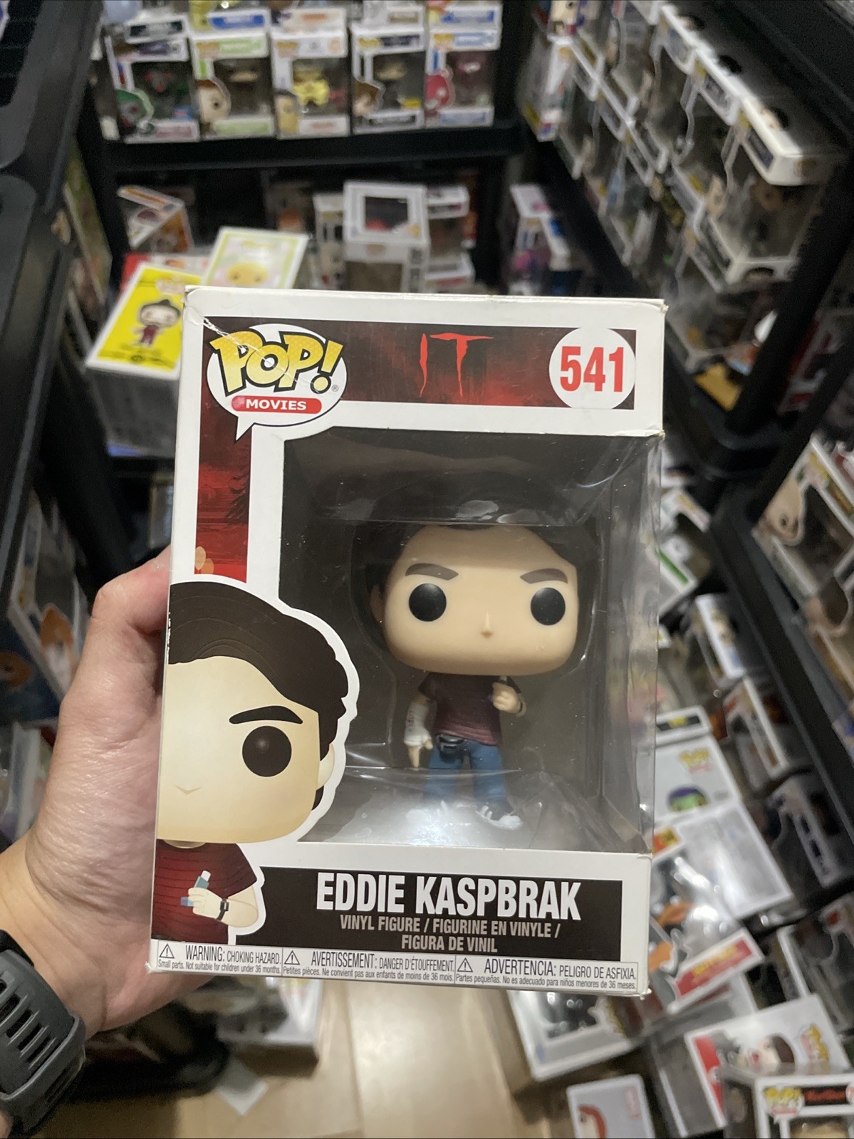 Funko Pop Movies: IT - Eddie Kaspbrak (Boxed) Vinyl Figure #541 Funko Pop Movies: IT - Eddie Kaspbrak (Boxed) Vinyl Figure #541