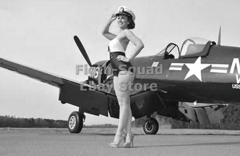 WW2 Picture Photo beautiful woman near the plane 5897 WW2 Picture Photo beautiful woman near the plane 5897