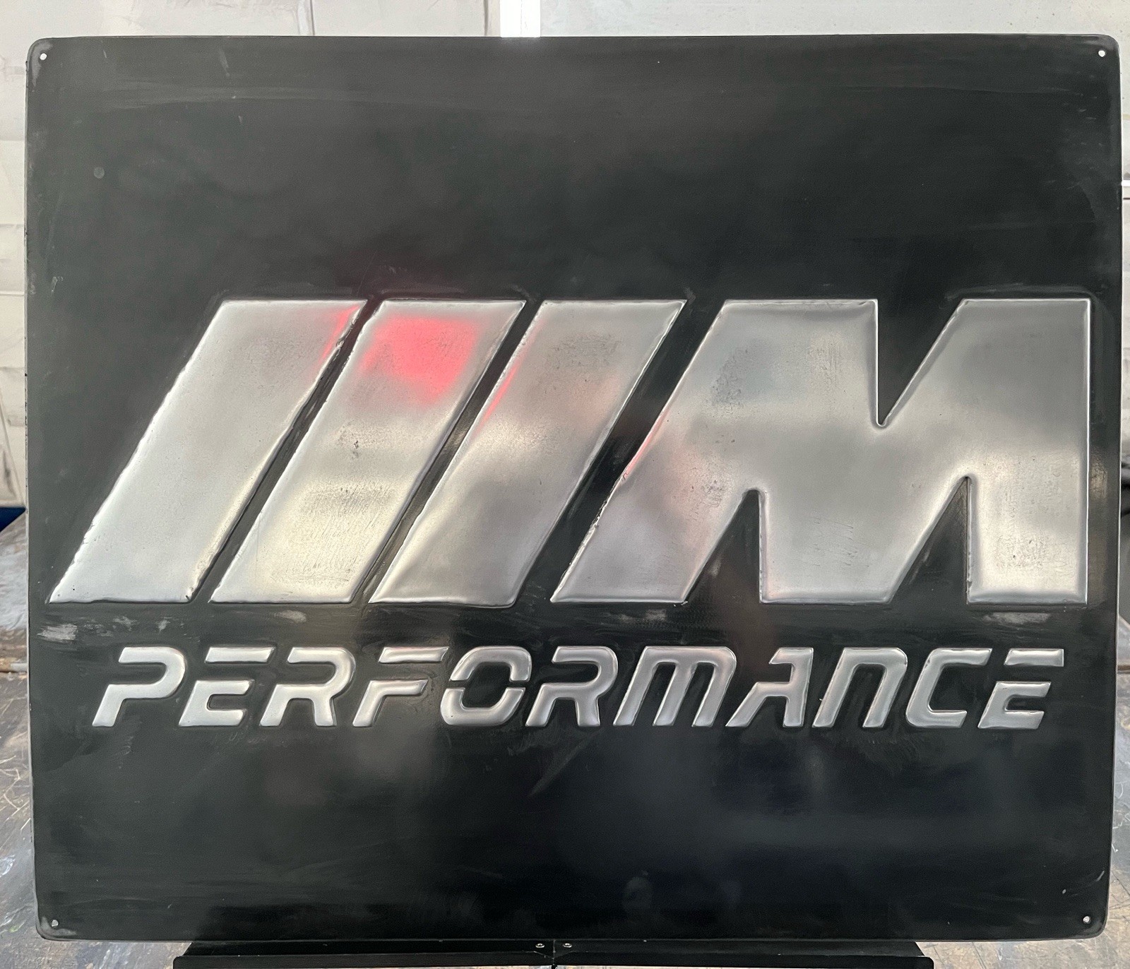BMW M Vintage Steel Garage Sign 20x24 Handmade Aluminum Relief BMW M Vintage Steel Garage Sign 20x24 Handmade Aluminum Relief