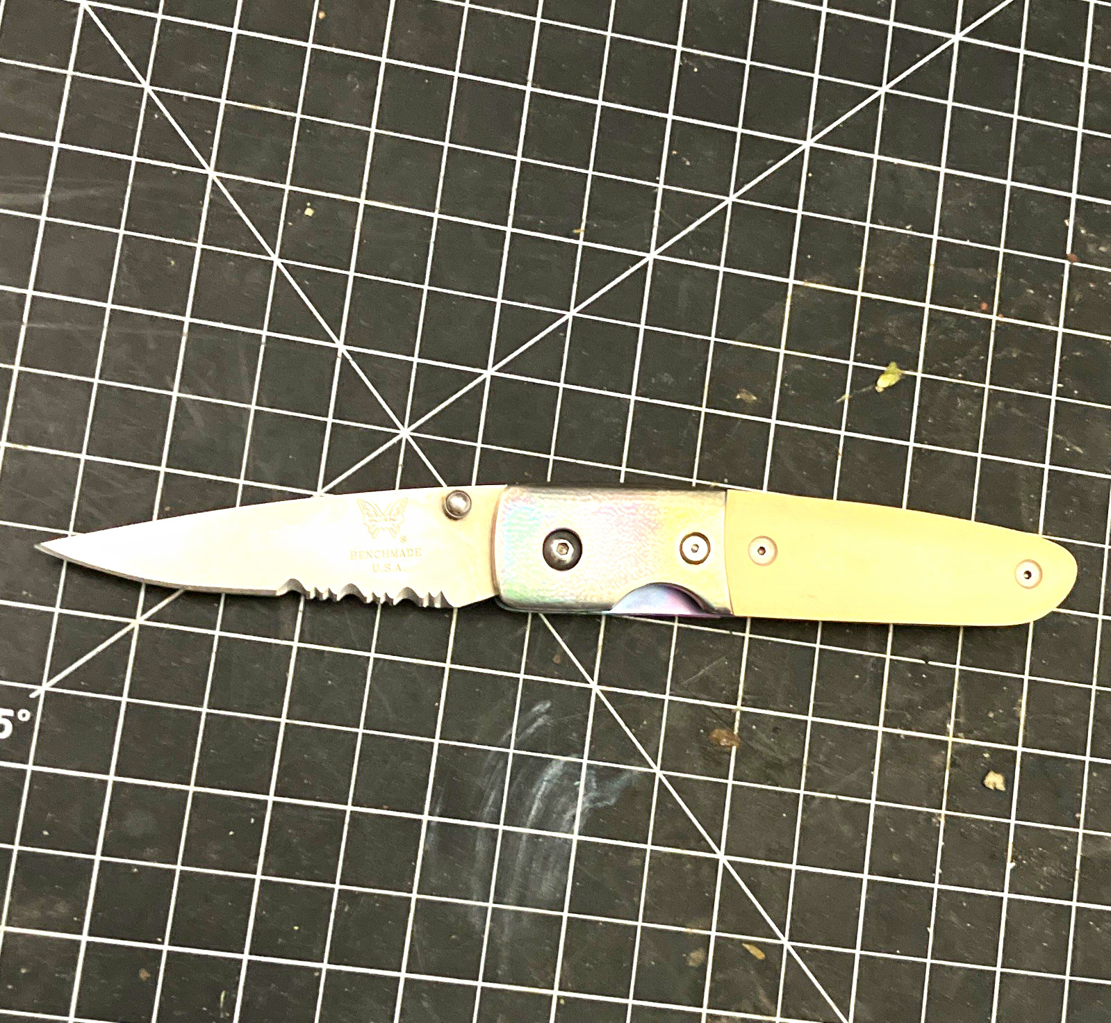 Benchmade Mel Pardue 850s titanium bolsters very rare discontinued Benchmade Mel Pardue 850s titanium bolsters very rare discontinued