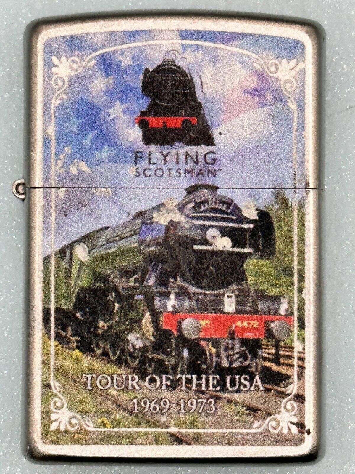 2018 Flying Scotsman Tour Of The USA 1969-1973 Train Chrome Zippo Lighter NEW