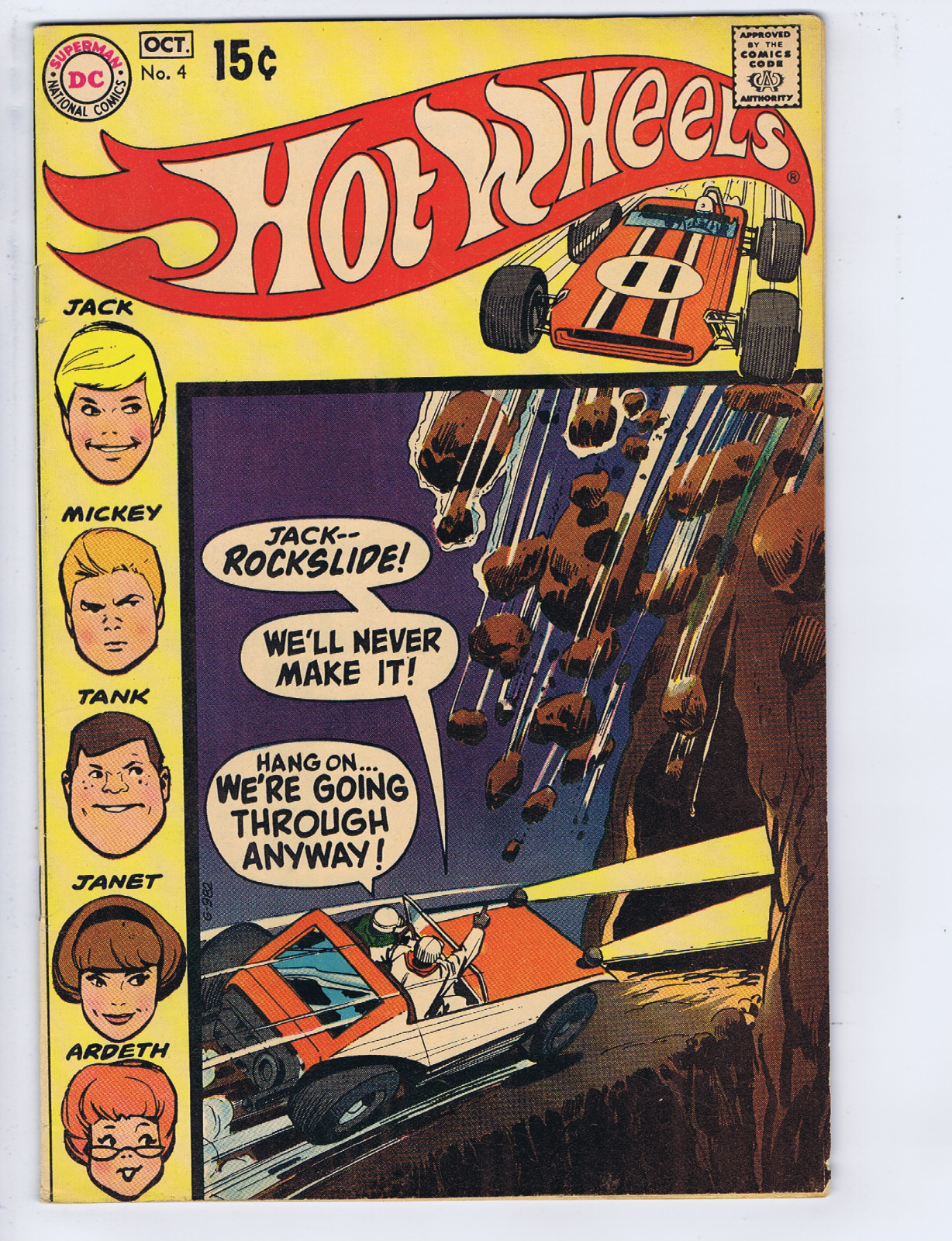 Hot Wheels #4 DC 1970 " Eye of the Storm ''CLASSIC TV SHOW Alex Toth art/cover Hot Wheels #4 DC 1970 " Eye of the Storm ''CLASSIC TV SHOW Alex Toth art/cover