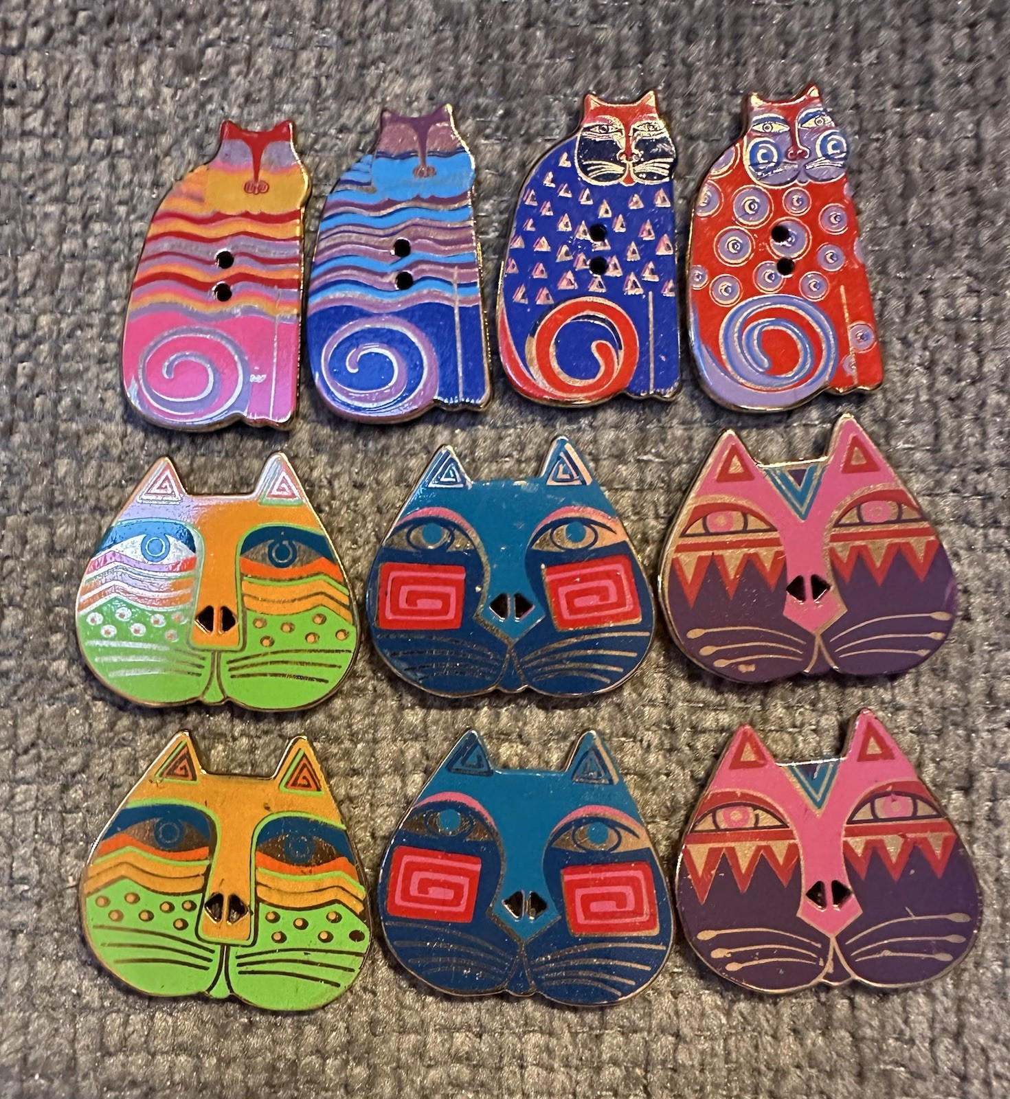 (10) Metal/Enamel Vintage Laurel Burch Buttons. NEW/NEVER USED (10) Metal/Enamel Vintage Laurel Burch Buttons. NEW/NEVER USED