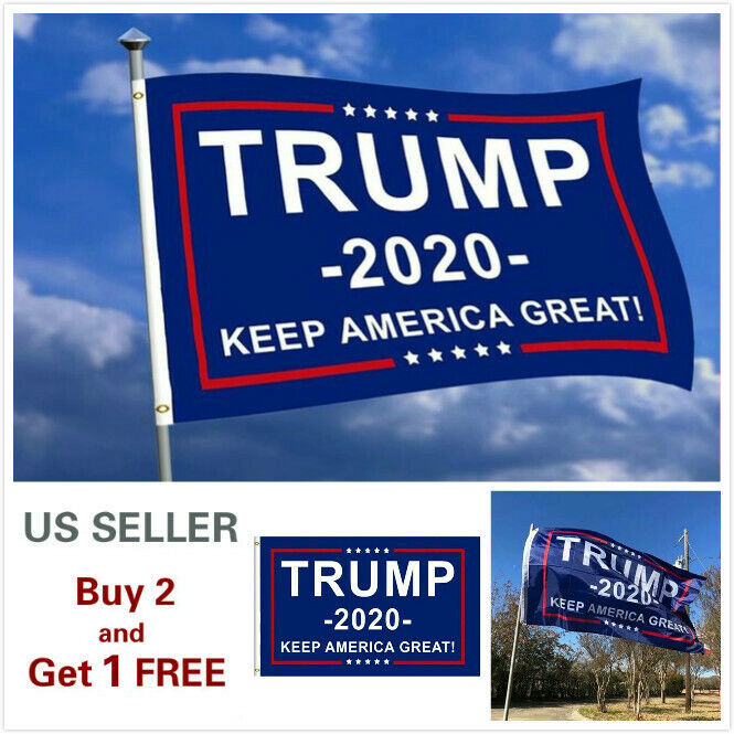 3x5 Ft Trump 2020 Keep America Great President Donald MAGA Flag US blue A
