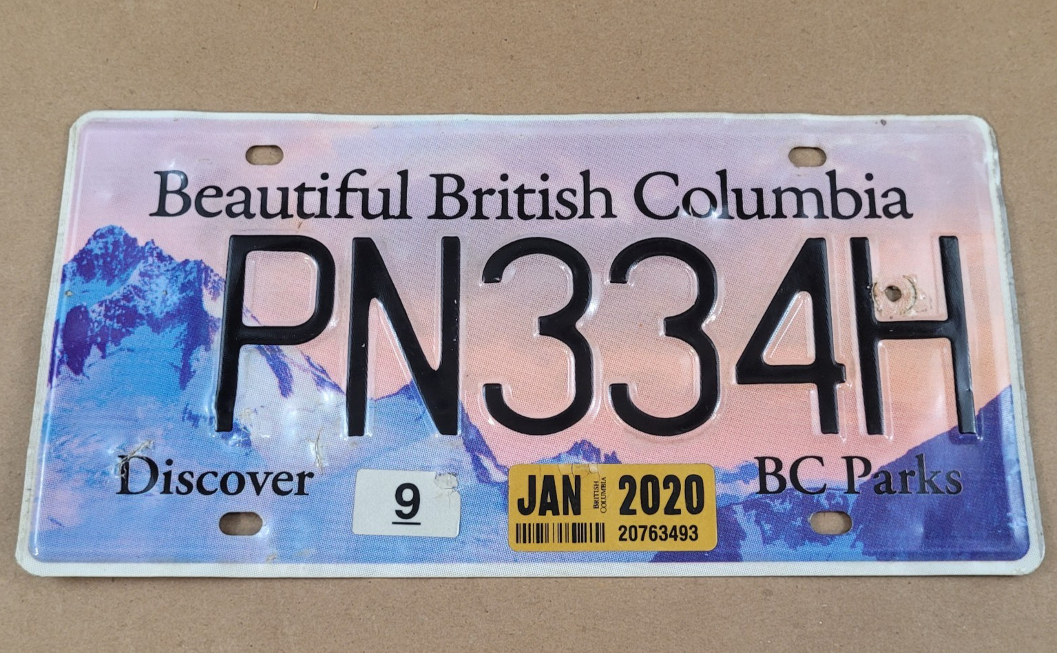 Beautiful British Columbia Canada Discover BC Parks License Plate PN334H Beautiful British Columbia Canada Discover BC Parks License Plate PN334H