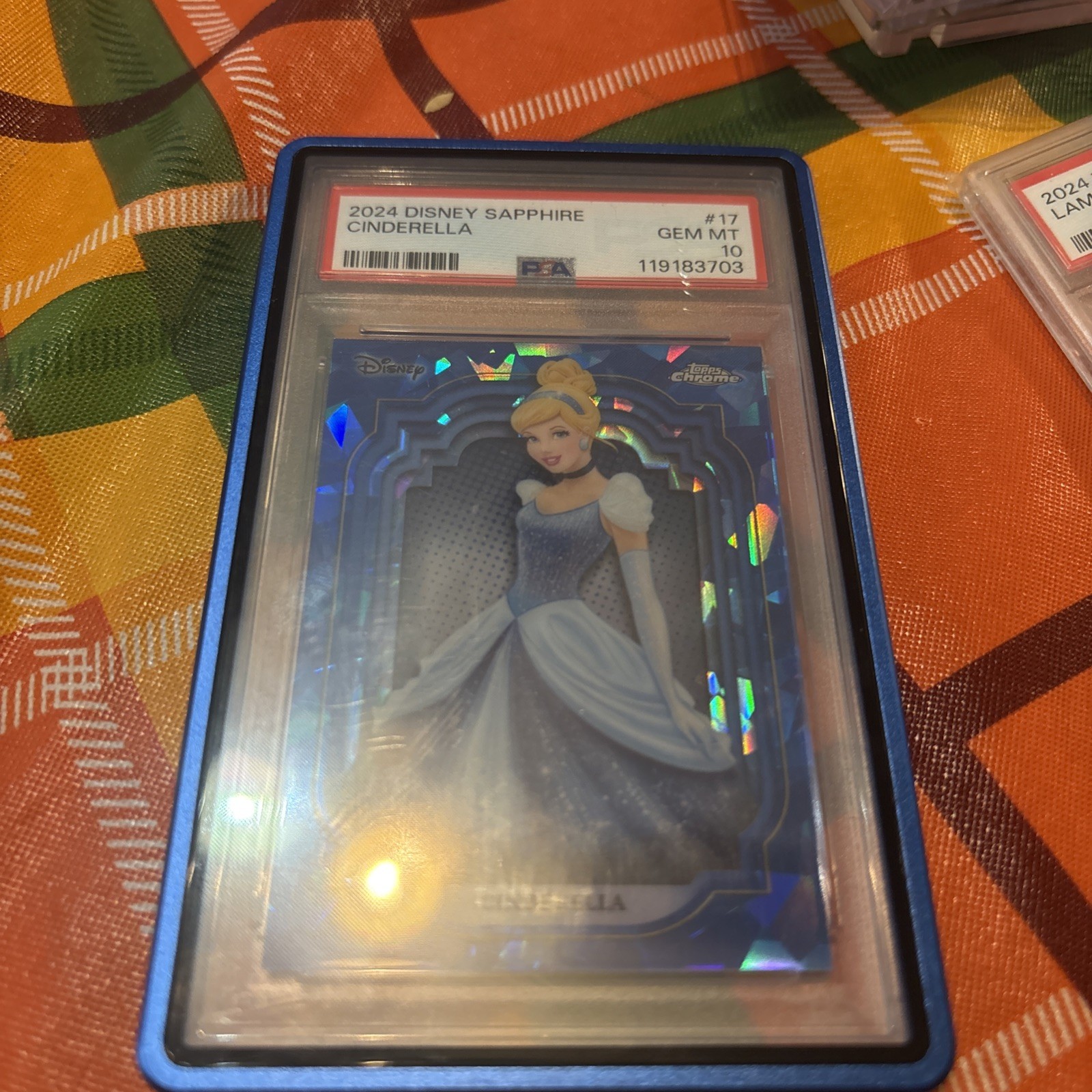 2024 Topps Chrome Disney Sapphire Cinderella #17 PSA 10 GEM MINT