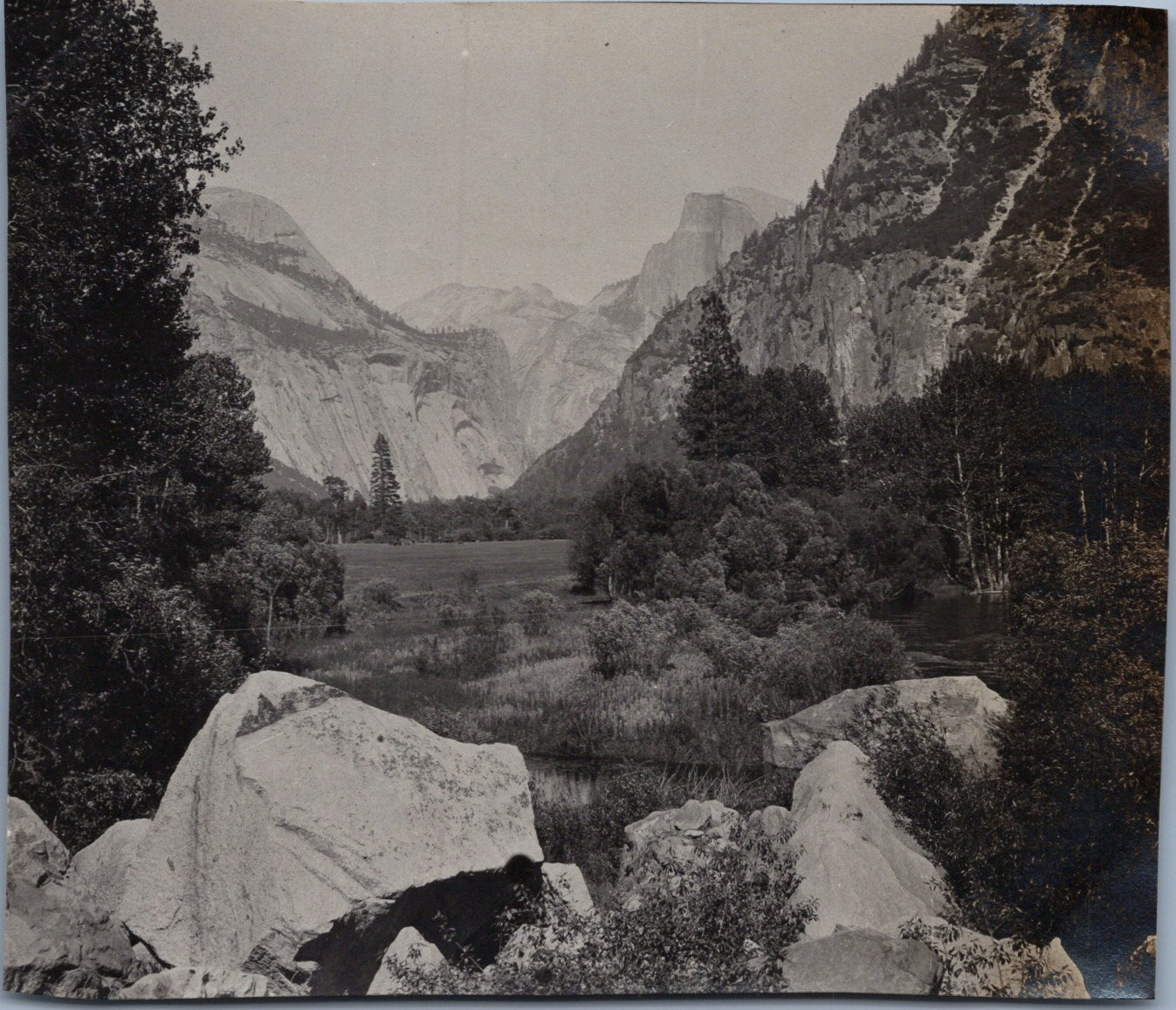 USA, California, Yosemite, the Dome, Vintage Print, ca.1910 Vintage Print Pull