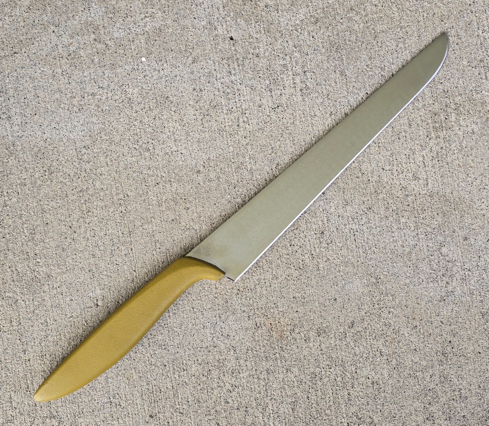 Vintage GERBER Legendary French 8  Chef s Knife Green Armorhide Handle
