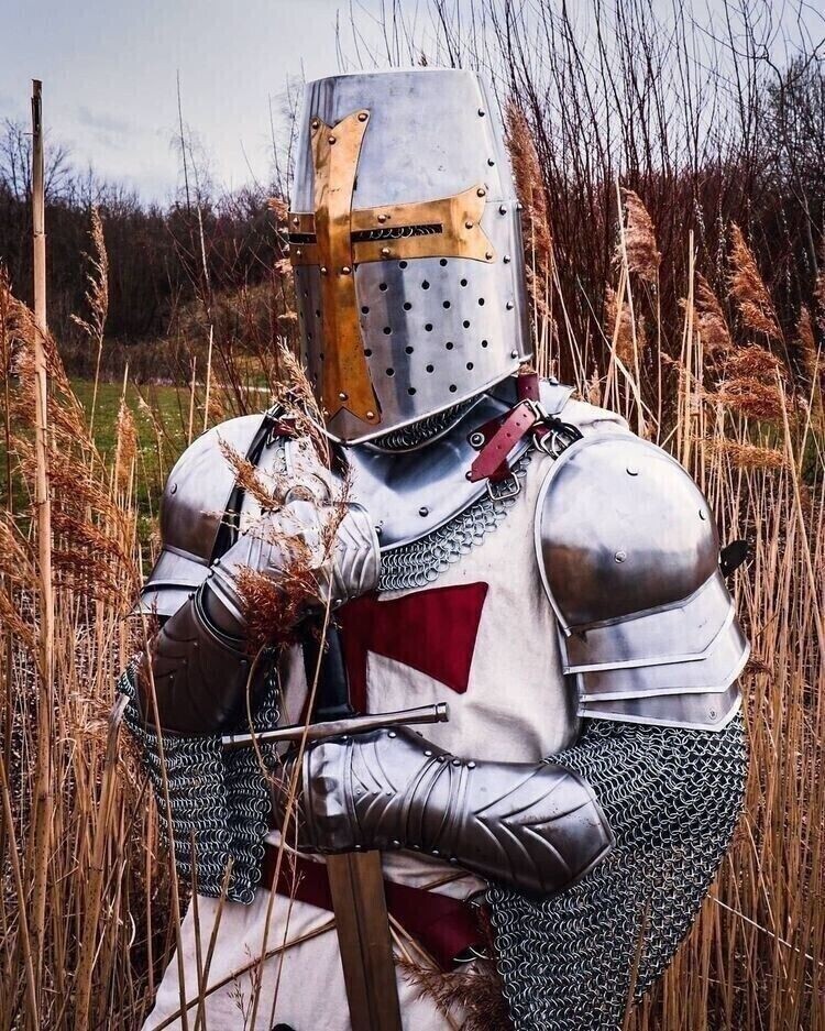 Medieval Templar Knight Full Body Set Armour Cosplay Halloween Suit Armor LARP. Medieval Templar Knight Full Body Set Armour Cosplay Halloween Suit Armor LARP.