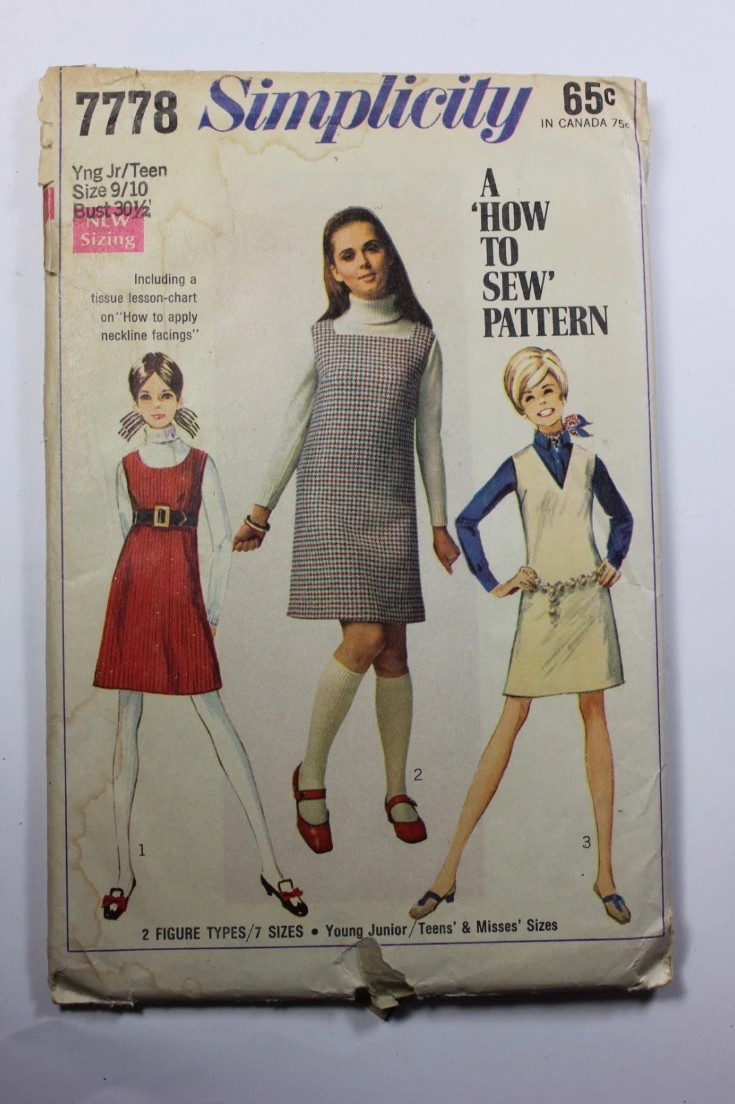 Pattern Dress 1970's SIMPLICITY # 7778 How to Sew Pattern Dress 1970's SIMPLICITY # 7778 How to Sew