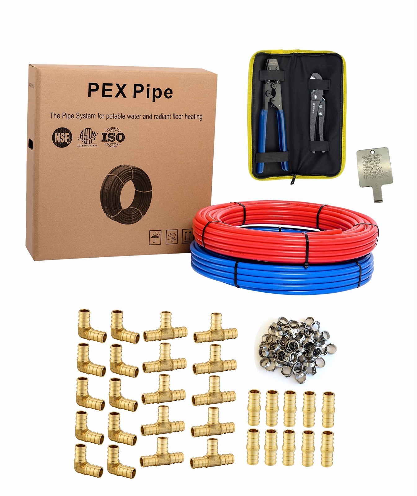 EFIELD 1/2 Inch 2 x 100 ft Blue & Red Pex-b Pipe/Tubing Kit(PIPE-B026-1) EFIELD 1/2 Inch 2 x 100 ft Blue & Red Pex-b Pipe/Tubing Kit(PIPE-B026-1)