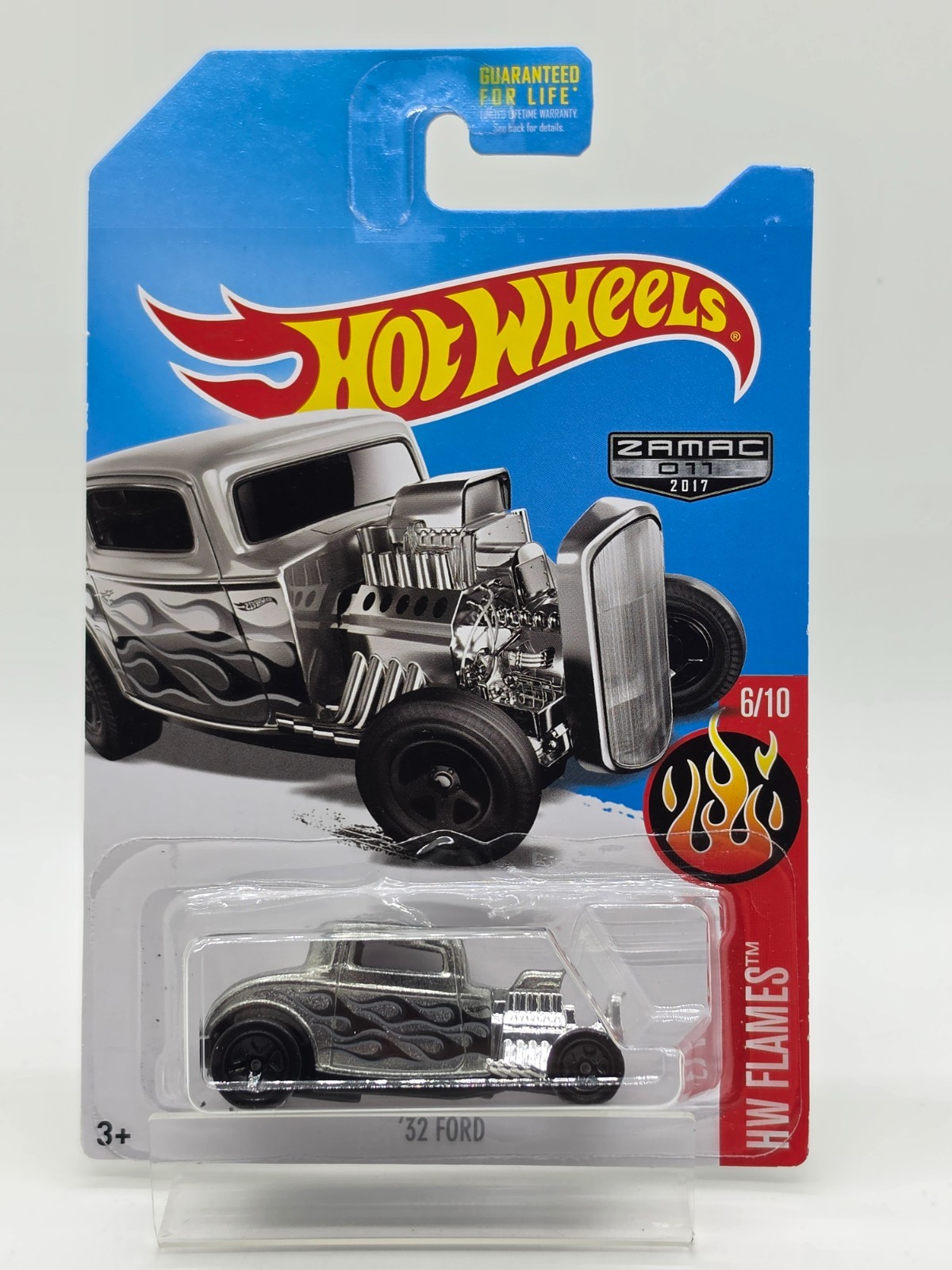 2017 Hot Wheels ’32 Ford HW Flames ZAMAC #011 Walmart Exclusive HTF 6/10
