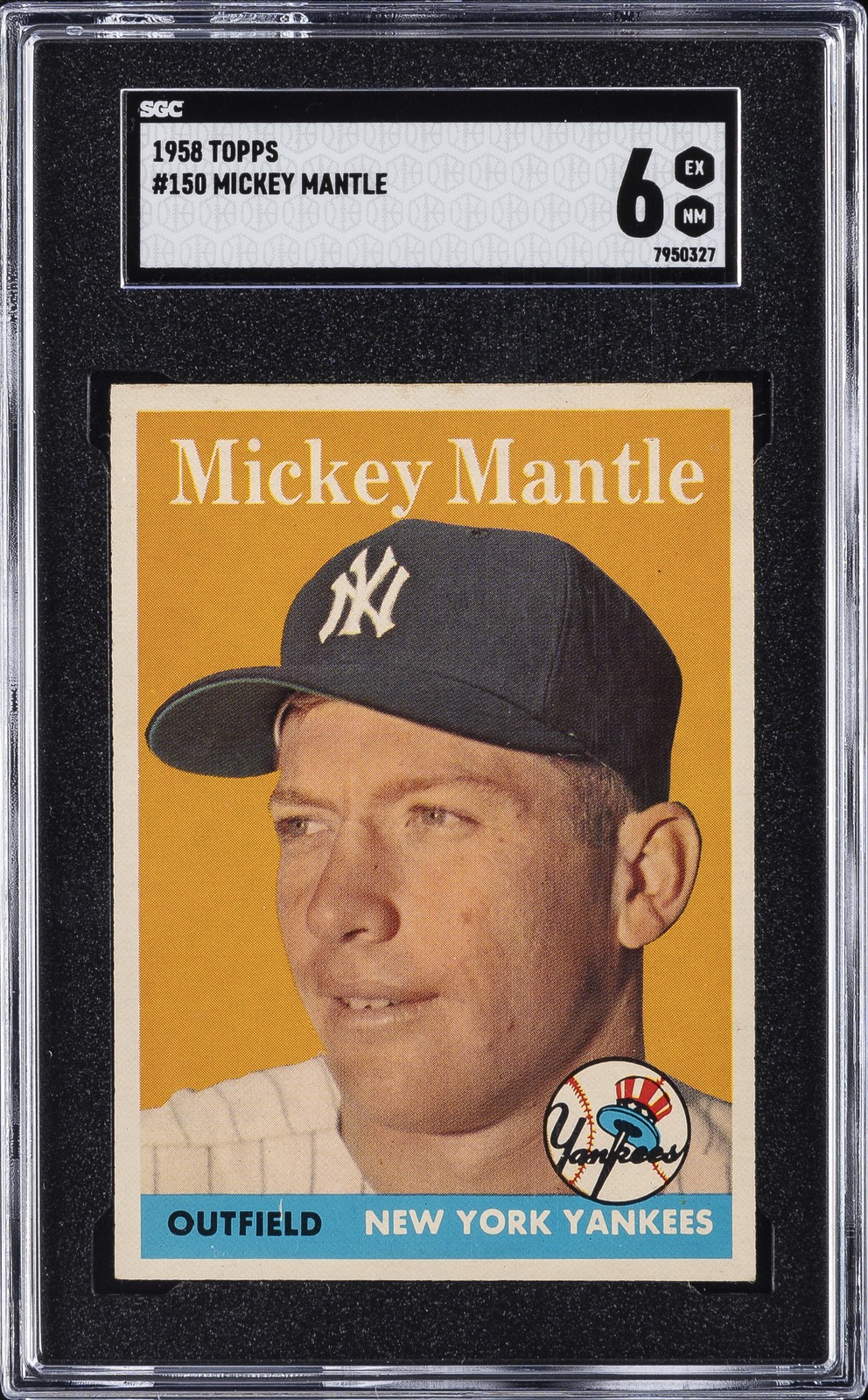 1958 TOPPS MICKEY MANTLE SGC 6 1958 TOPPS MICKEY MANTLE SGC 6