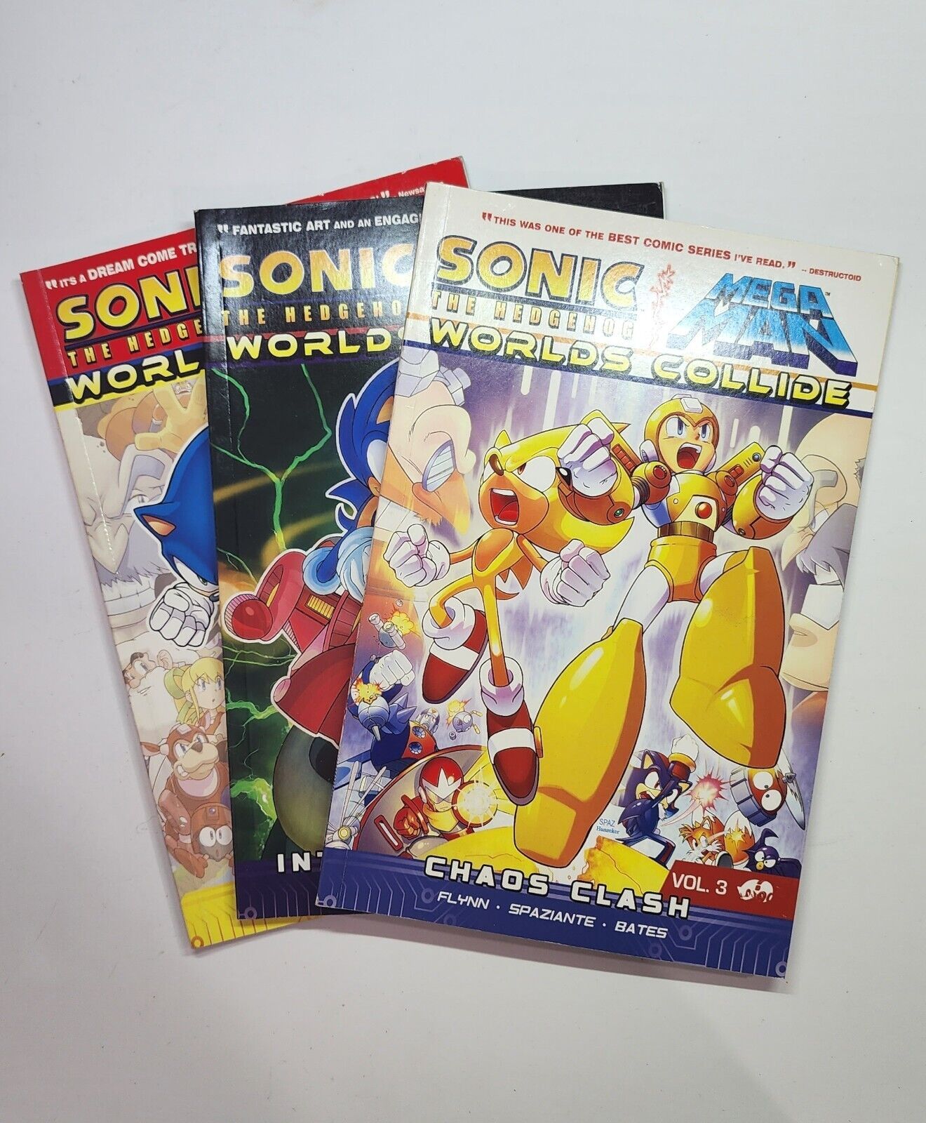 Sonic & Mega Man Worlds Collide Archie Lot (TPB) Volume 1, 2, 3 Comics VHTF