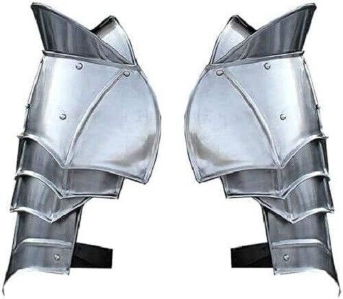 Medieval Iron Gorget Spaulders, Shoulder Set, Viking Crusader Pauldrons Warrior