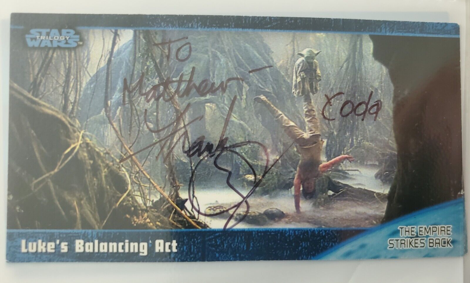 Frank Oz Signed Topps Widevision Card Star Wars Yoda Autograph 