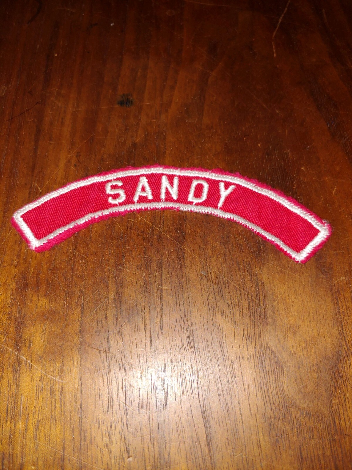 Vintage Boy Scout Sandy Utah Red  White state strip BSA 1952-1970's