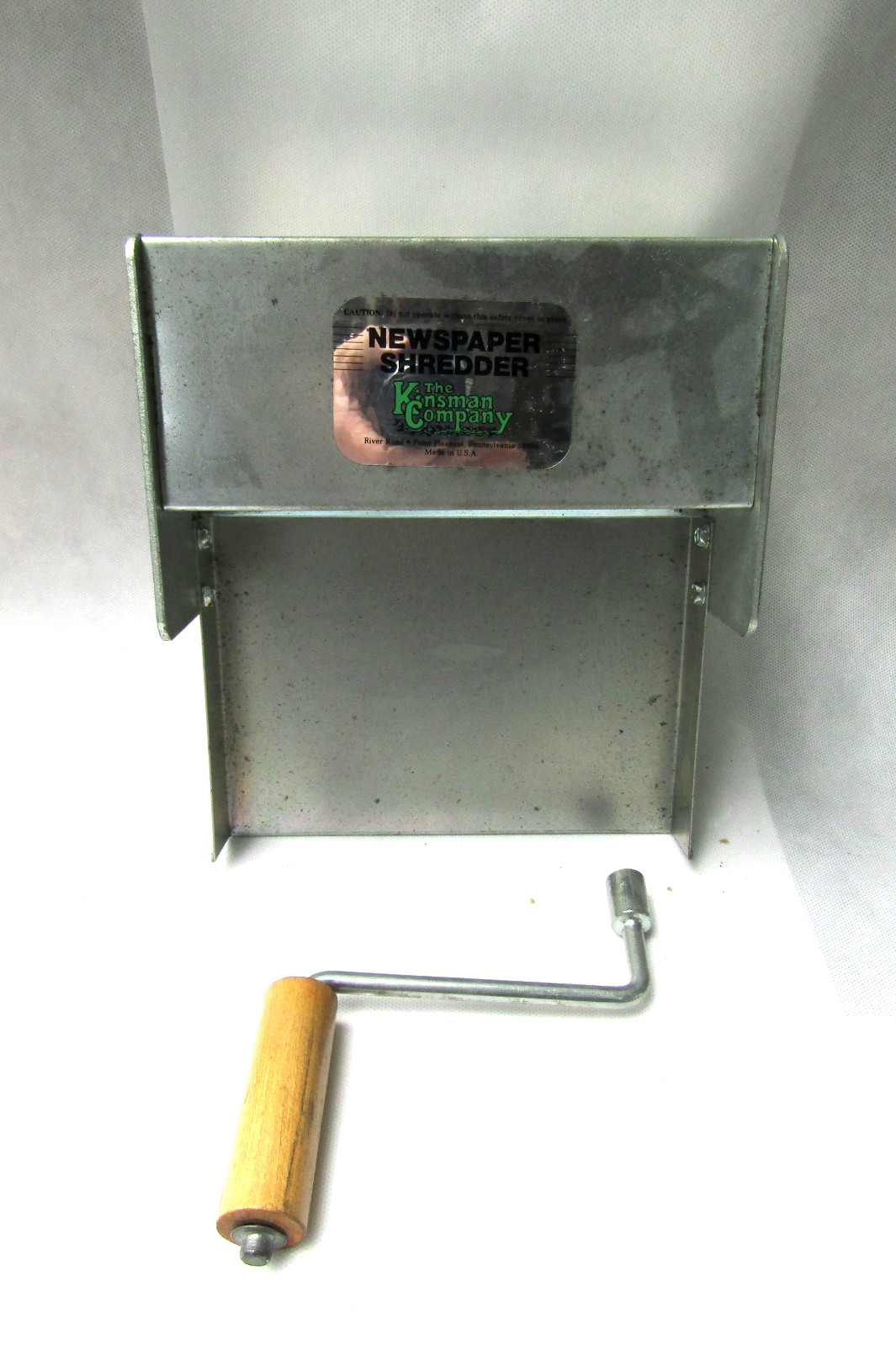 Vintage 1980s Kinsman Co Newspaper Shredder Hand Crank Garden Mulch Tool PA USA Vintage 1980s Kinsman Co Newspaper Shredder Hand Crank Garden Mulch Tool PA USA