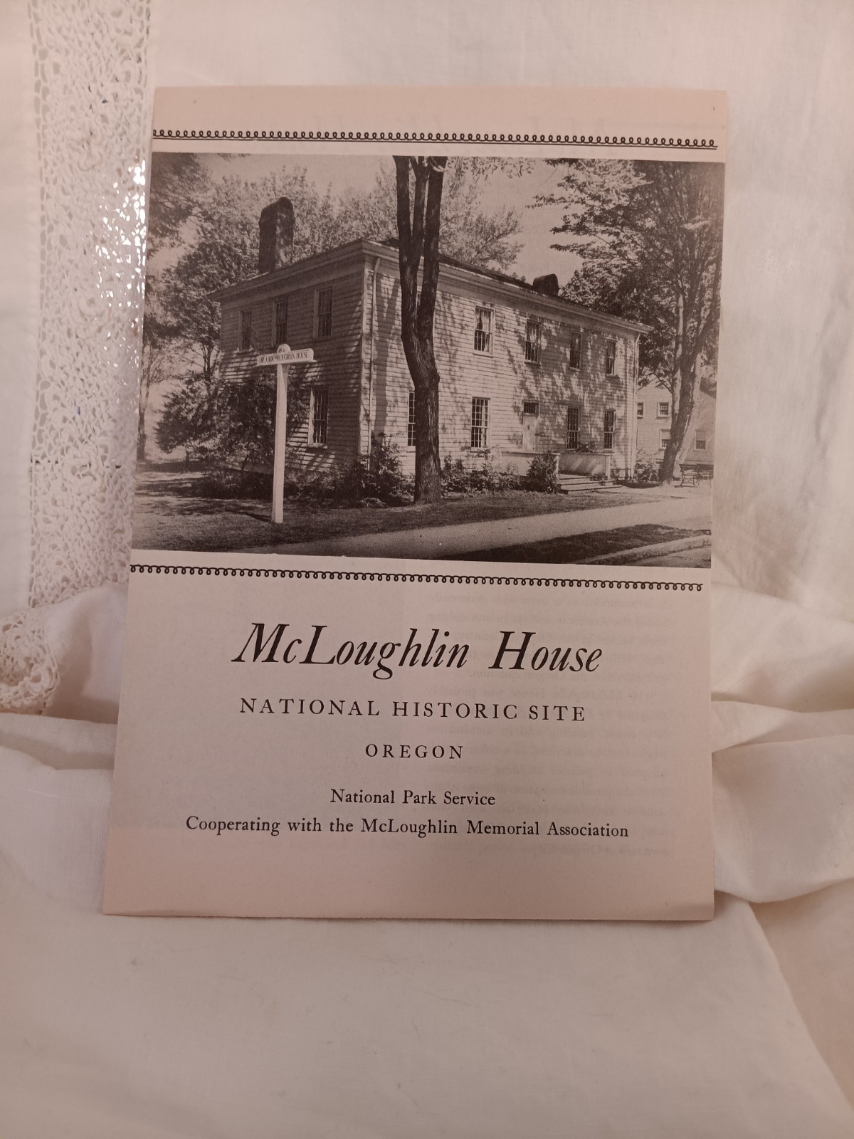 Vintage 1942 McLoughlin House National Historic Site Brochure/ Pamphlet
