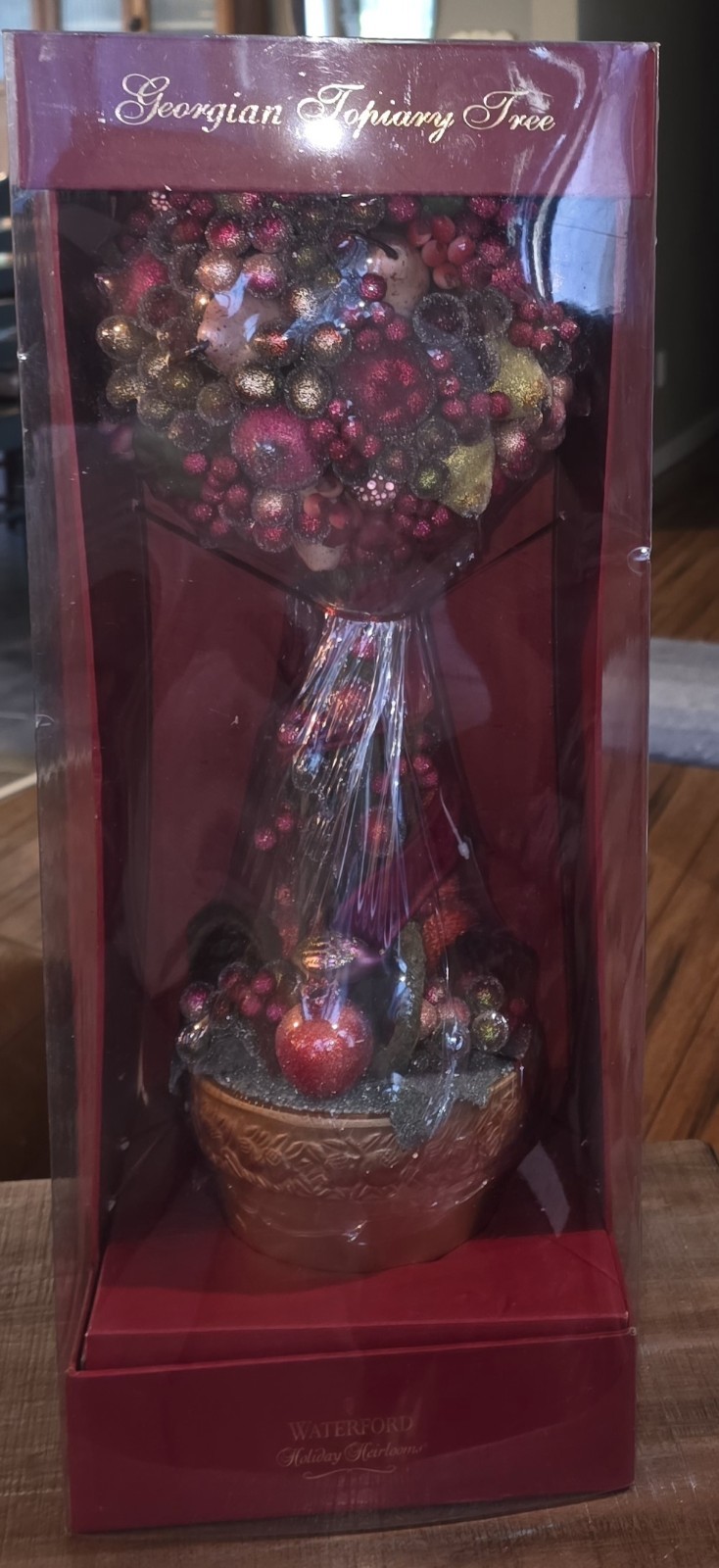 Waterford Georgian Topiary Tree Fruit Holiday Heirlooms Christmas Vintage Rare