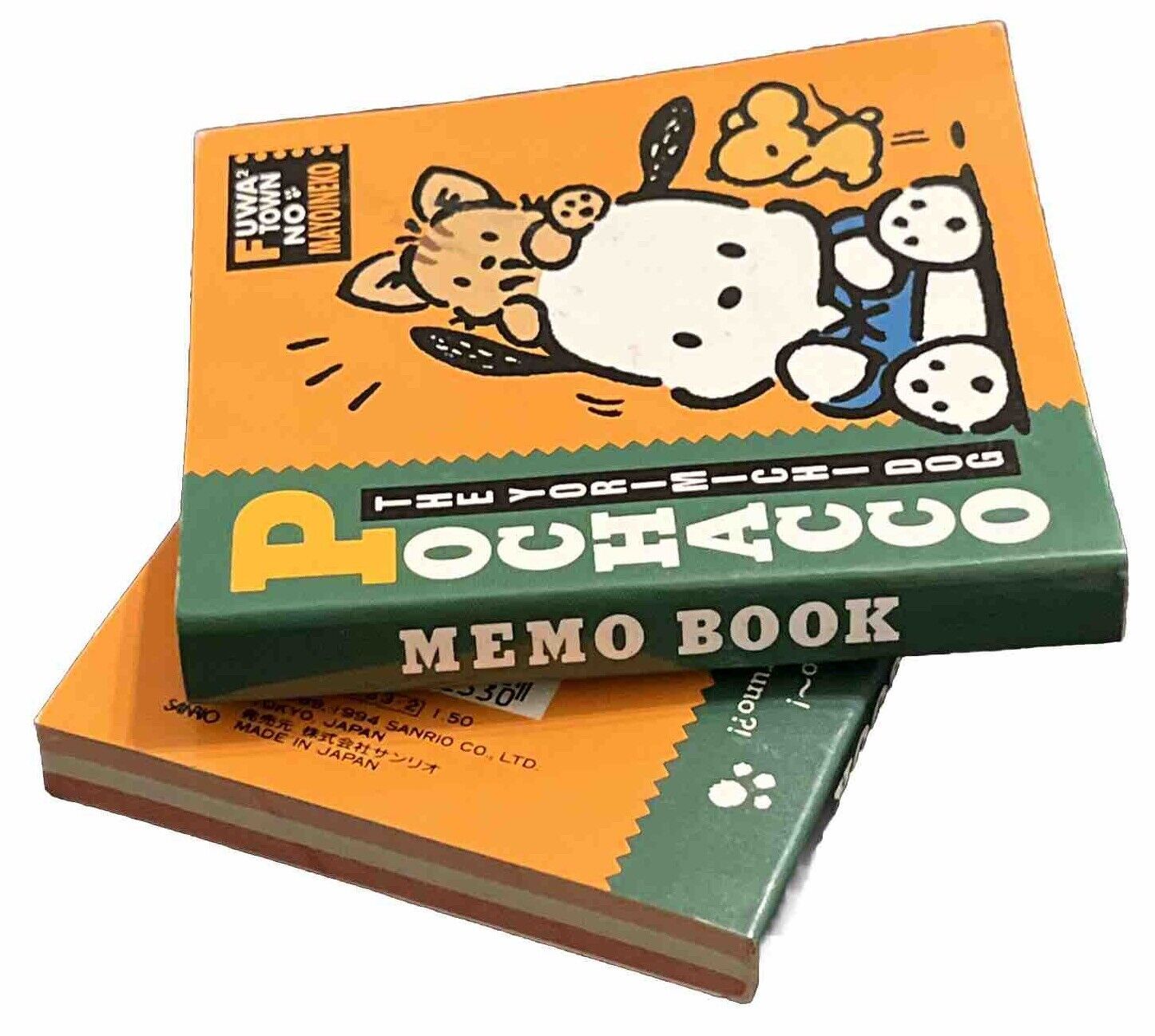 2 Pochacco The Yorimichi Dog Mini Memo Books Rare Sanrio Kawaii Japan 1994