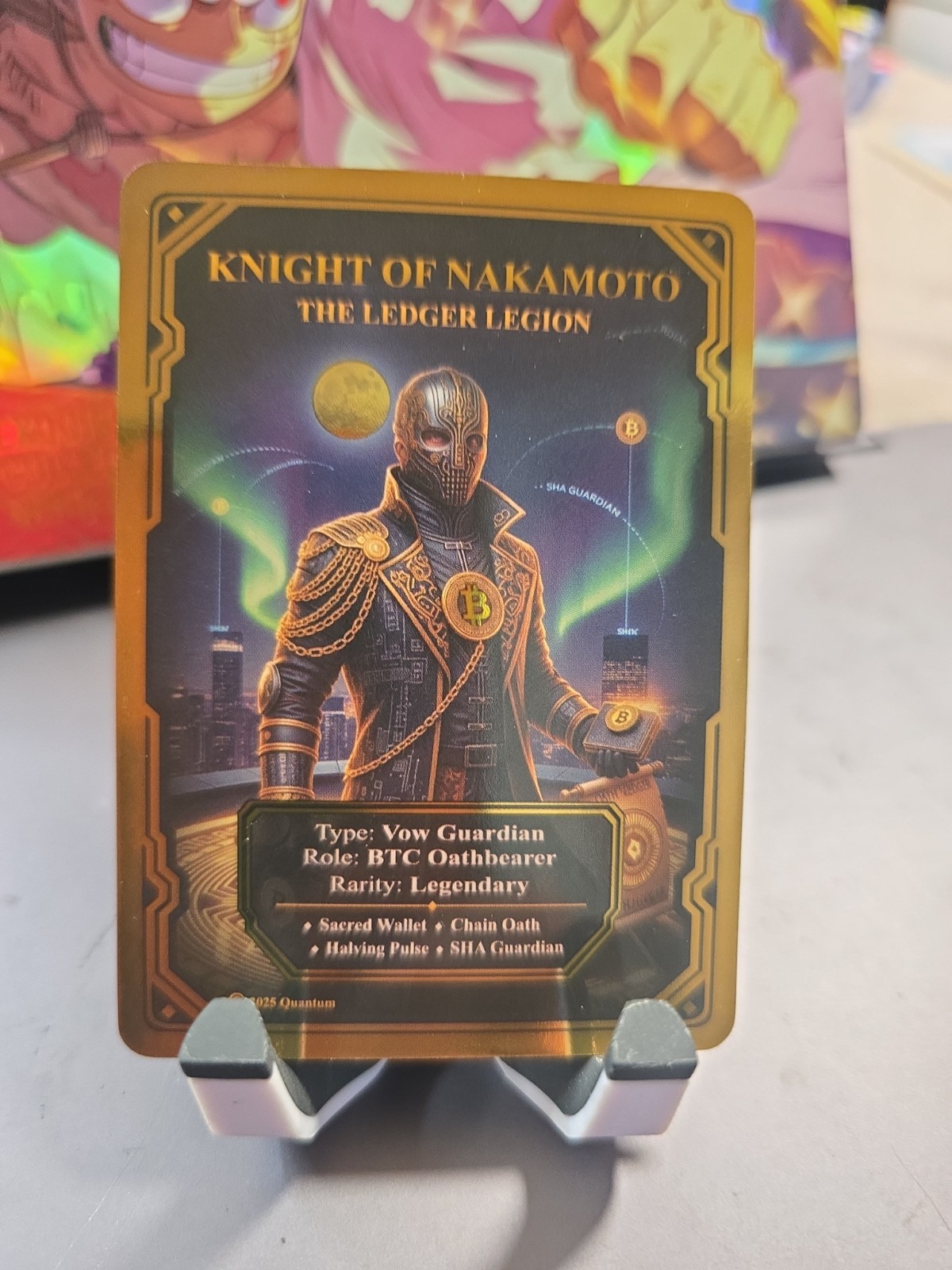 2025 Quantum TCG Legendary Knight of Nakamoto Gold Border 2025 Quantum TCG Legendary Knight of Nakamoto Gold Border