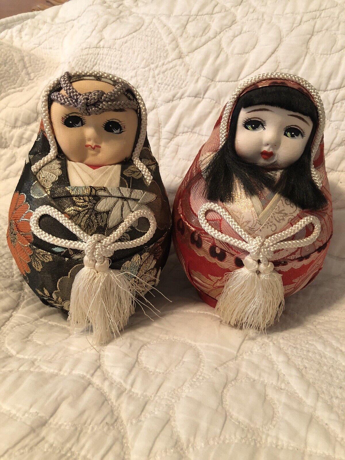 Antique Japanese Hime-daruma dolls Hina doll Collection circa 1960s　HSO
